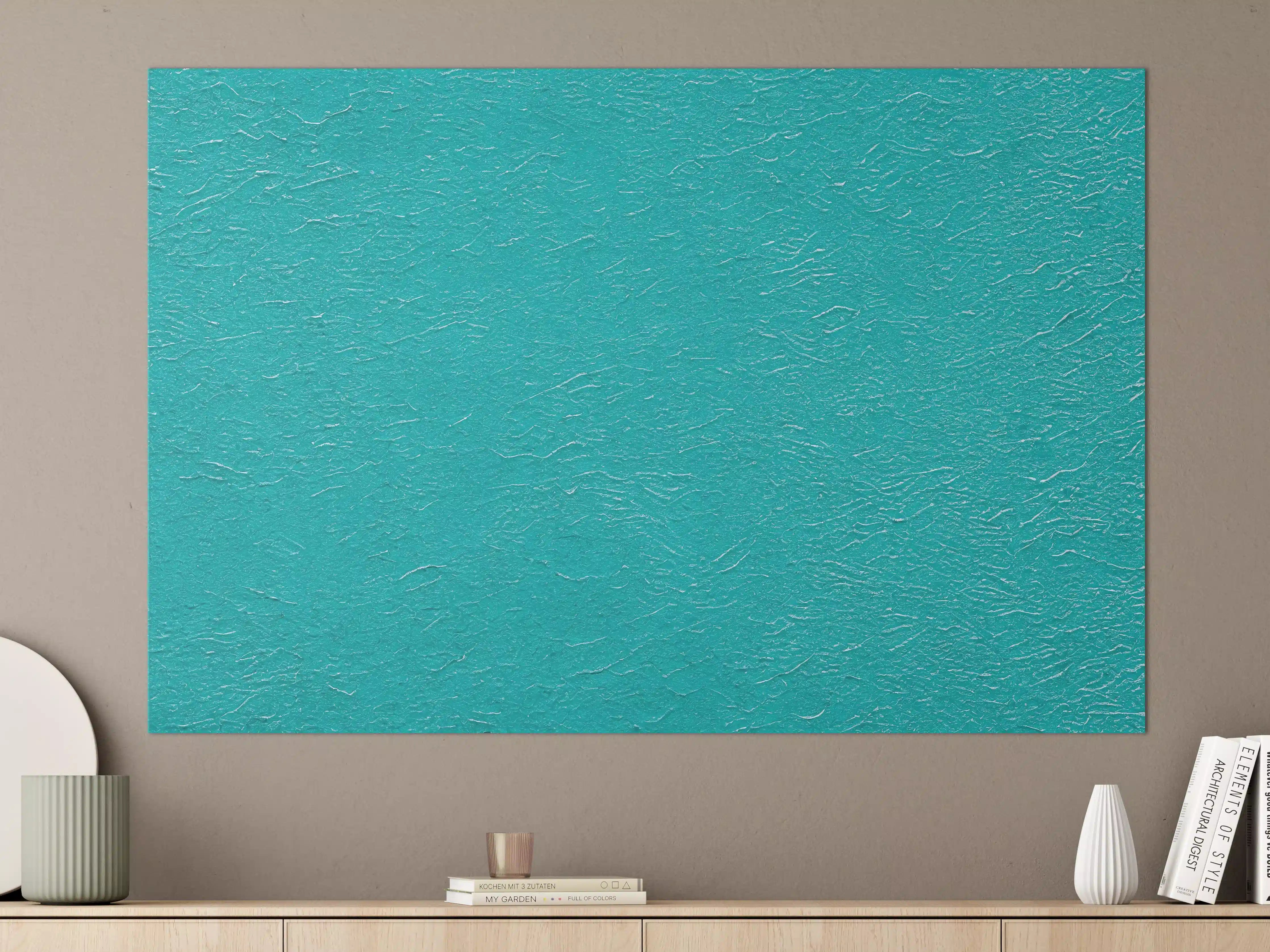 Große Wandbilder - Hellblaue Wand Struktur