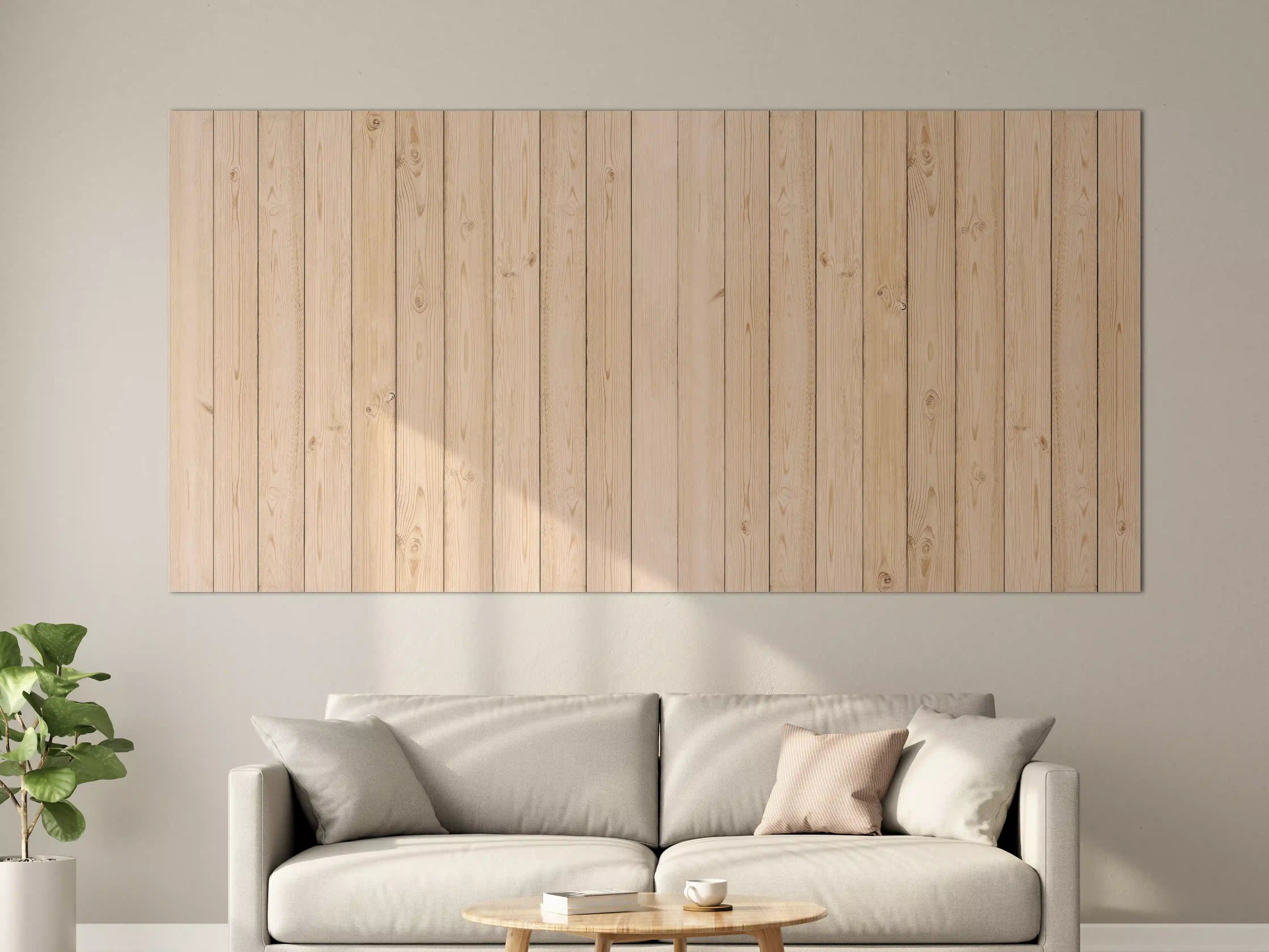 Große Wandbilder - Helle Holzplanken
