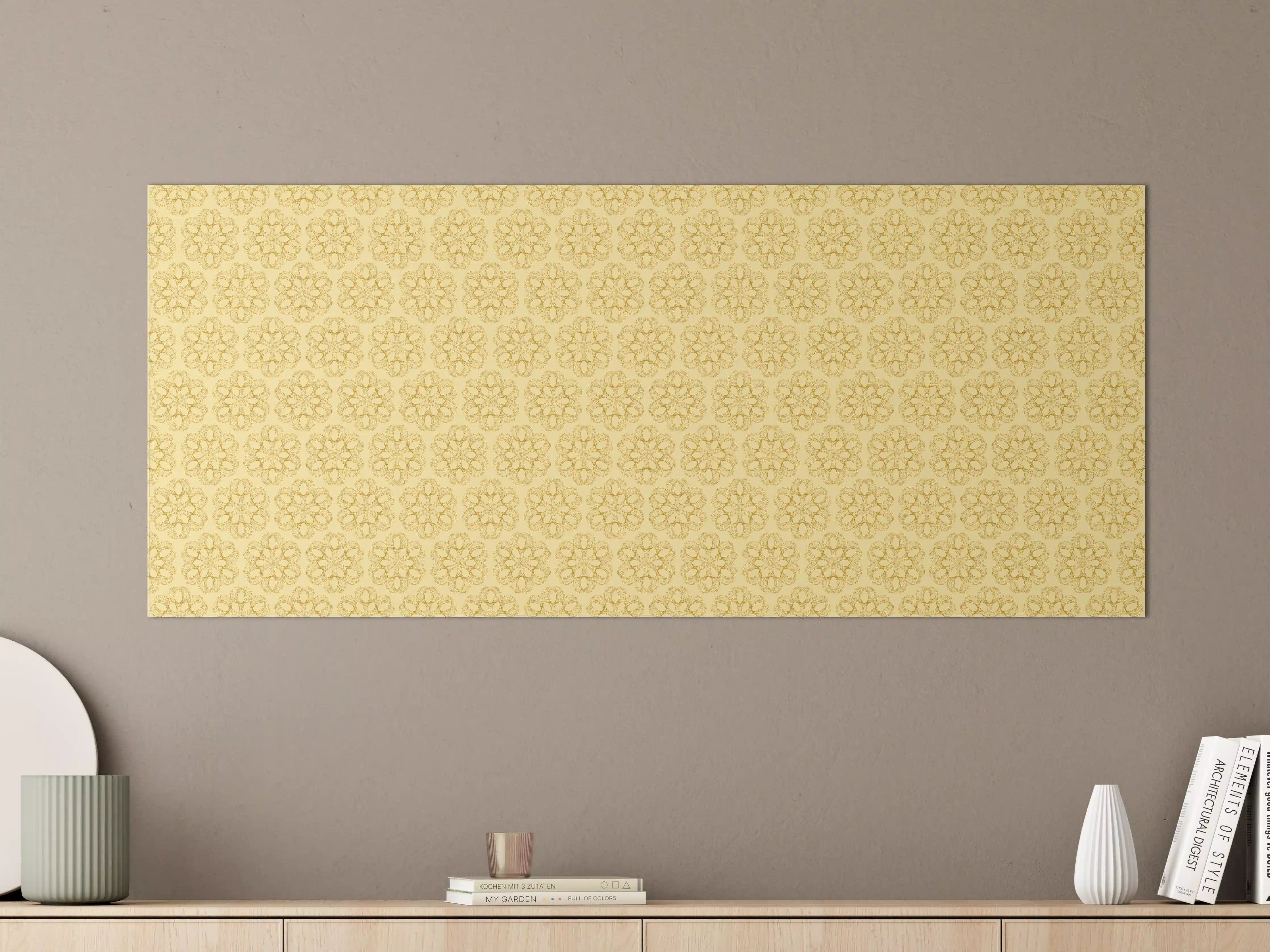 Große Wandbilder - Helle Muster in Gelb und Beige