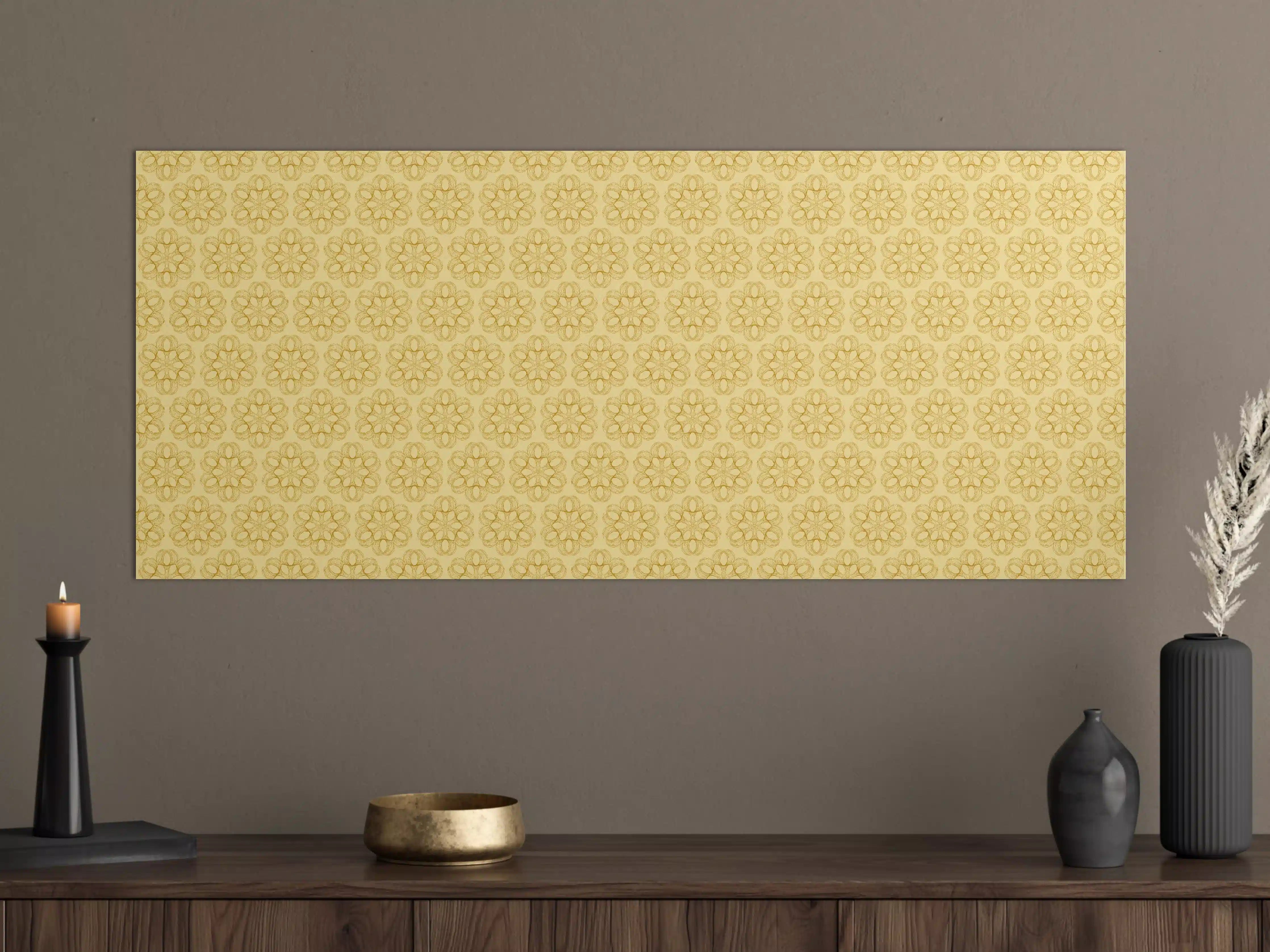 Große Wandbilder - Helle Muster in Gelb und Beige