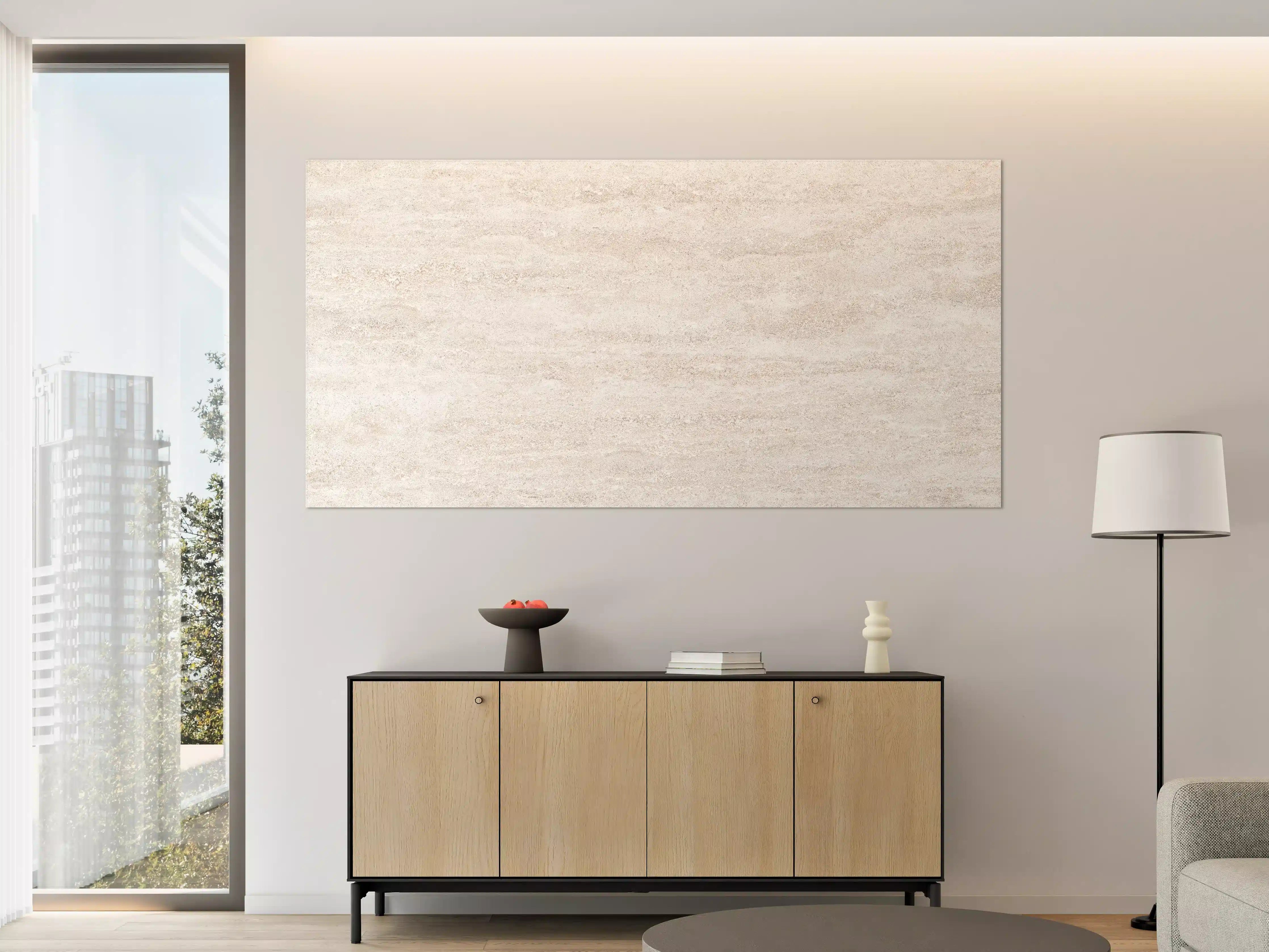 Große Wandbilder - Helle Sandstein-Textur mit feinen Linien