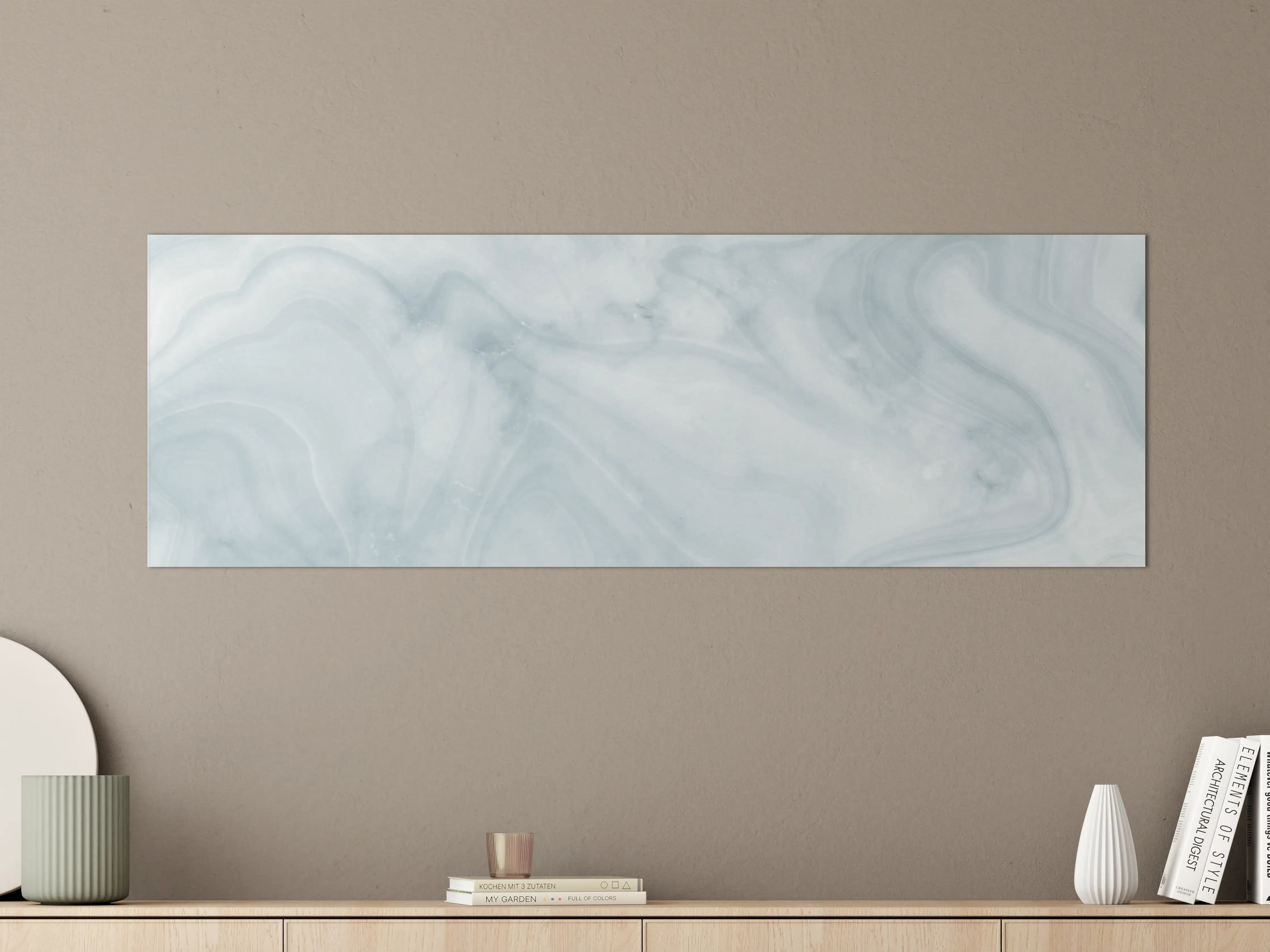 Große Wandbilder - Helle bläuliche Marmor Textur