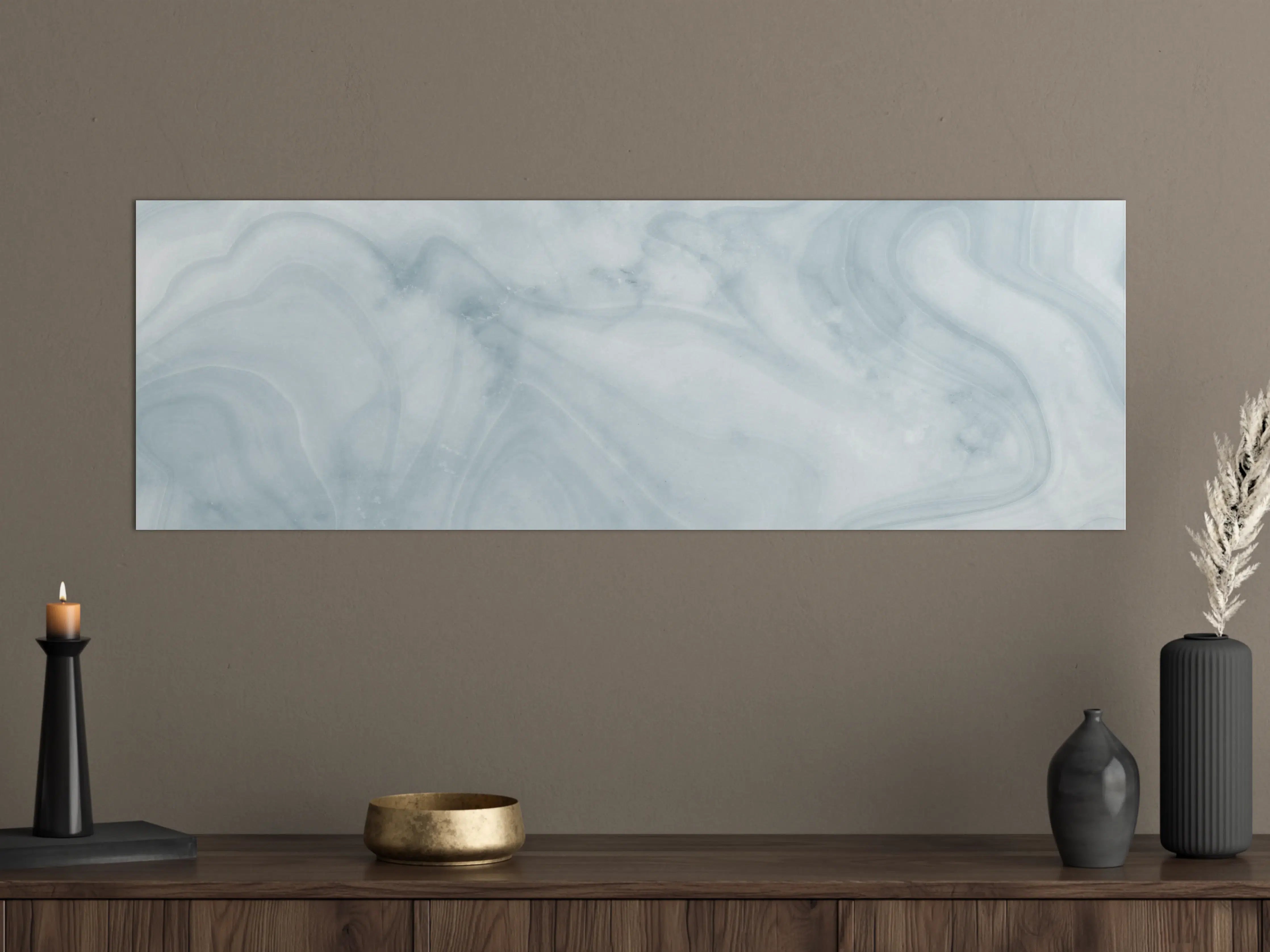 Große Wandbilder - Helle bläuliche Marmor Textur