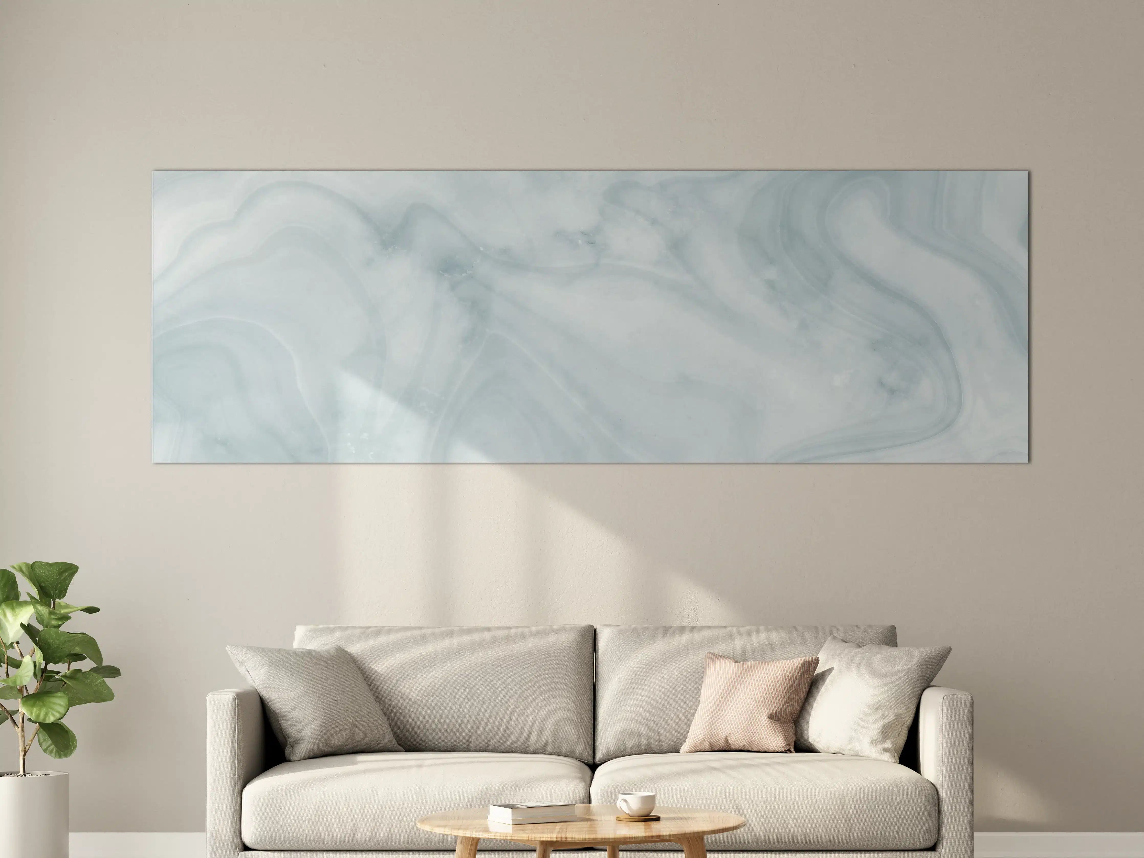 Große Wandbilder - Helle bläuliche Marmor Textur