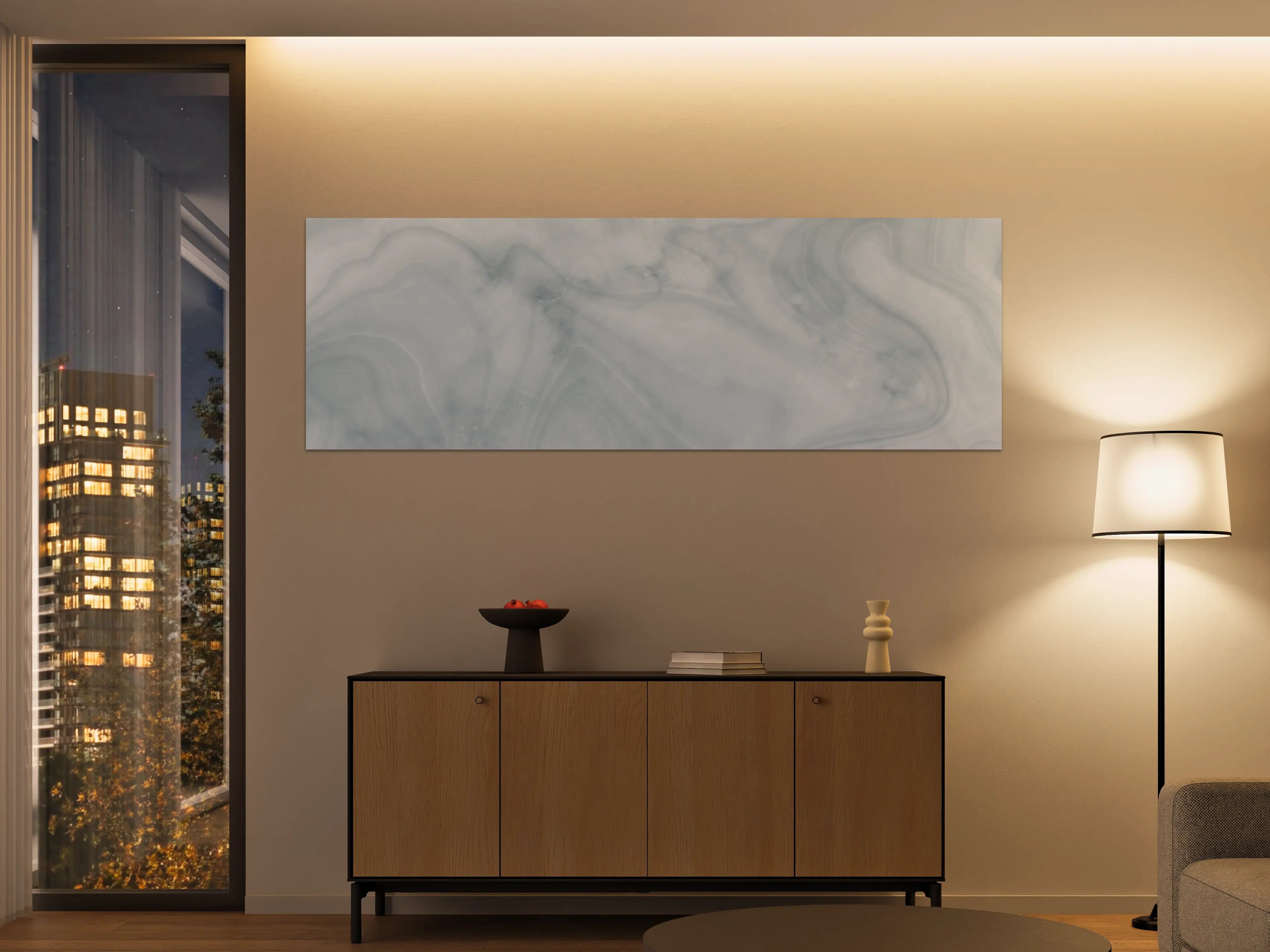 Große Wandbilder - Helle bläuliche Marmor Textur