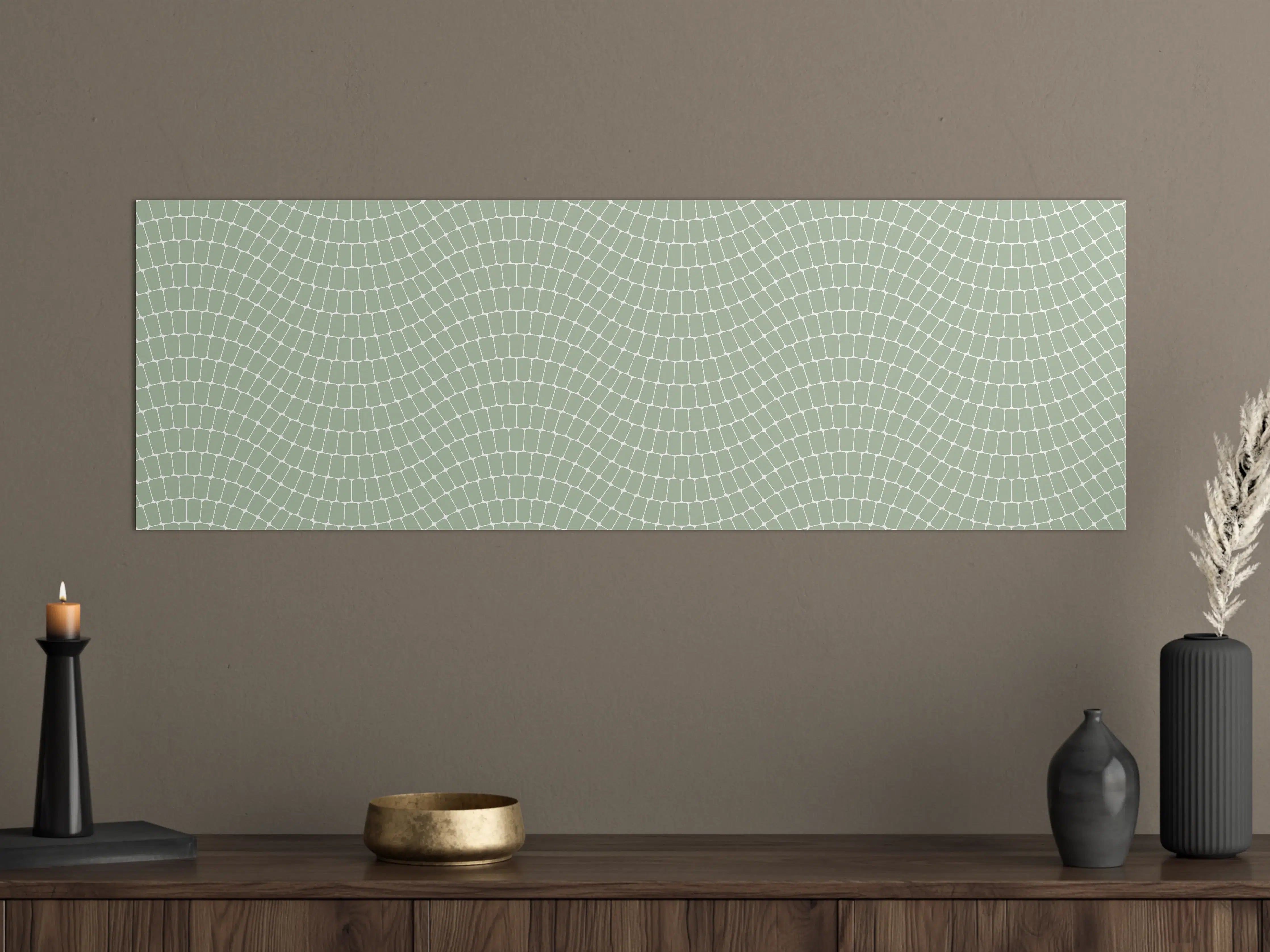Große Wandbilder - Helle geometrische Wanddekoration in Grau und Beige