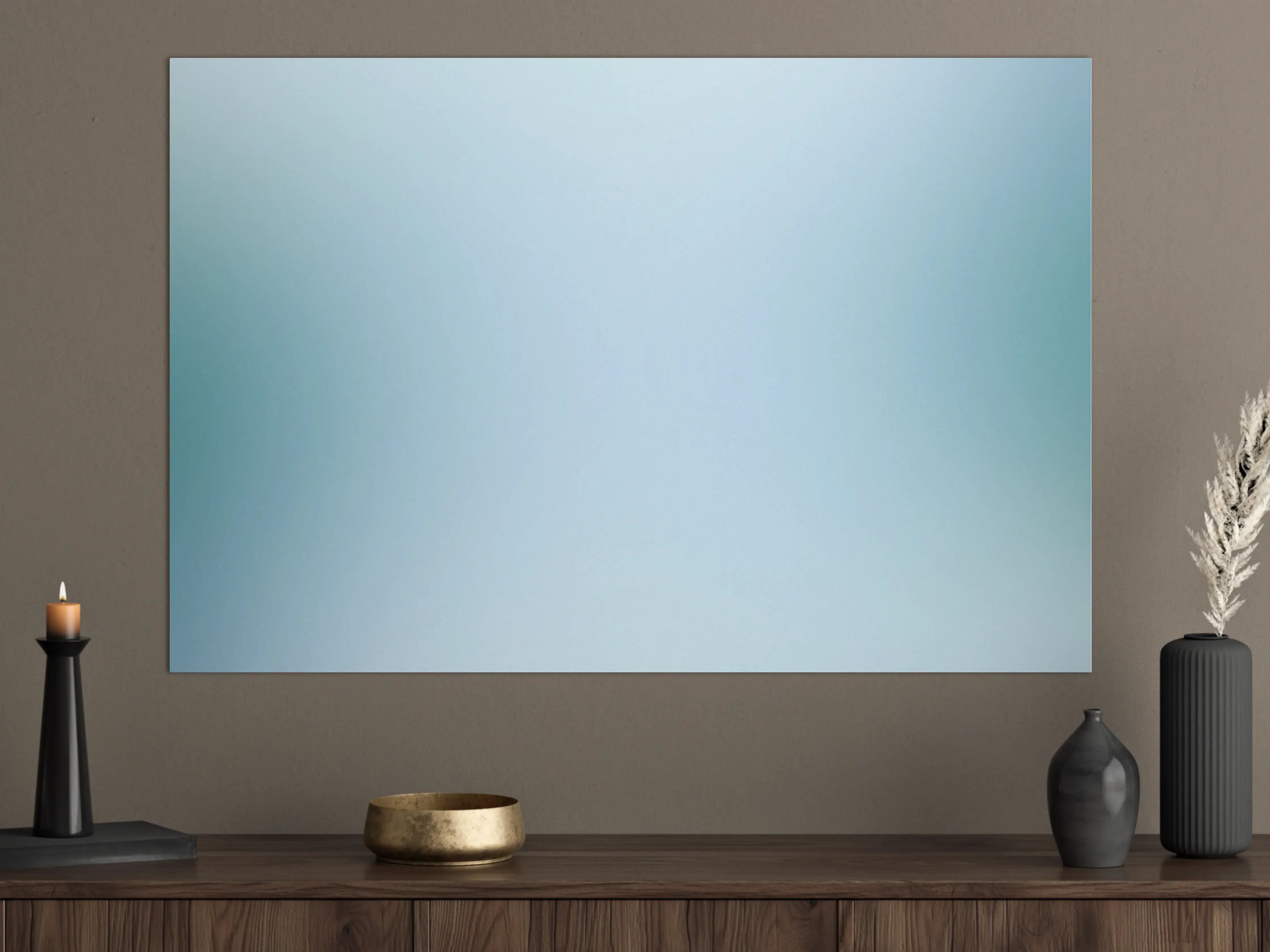 Große Wandbilder - Heller Blau-Türkis-Hintergrund mit sanften Farbverlauf