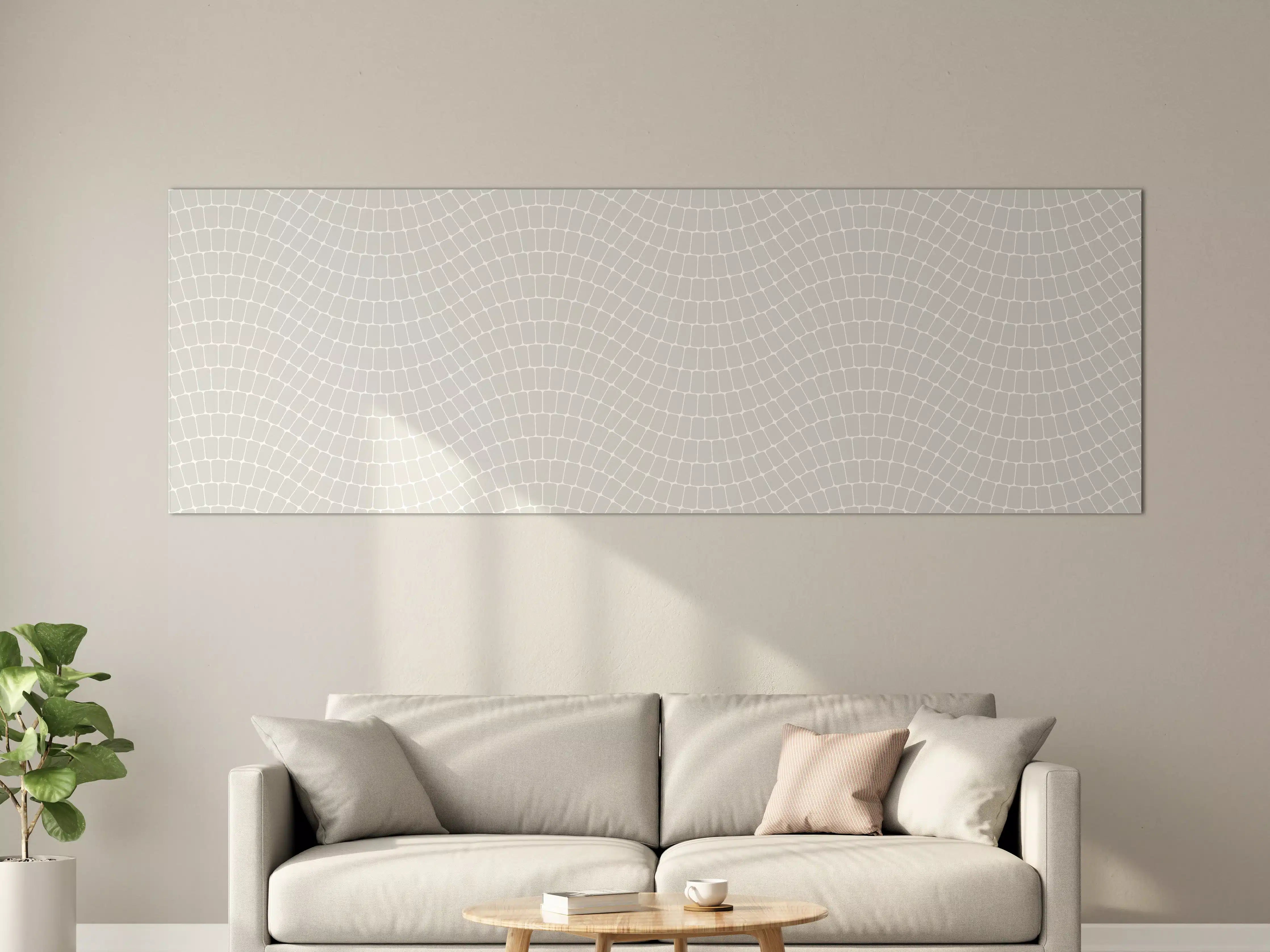 Große Wandbilder - Heller geometrischer Hintergrund in Beige