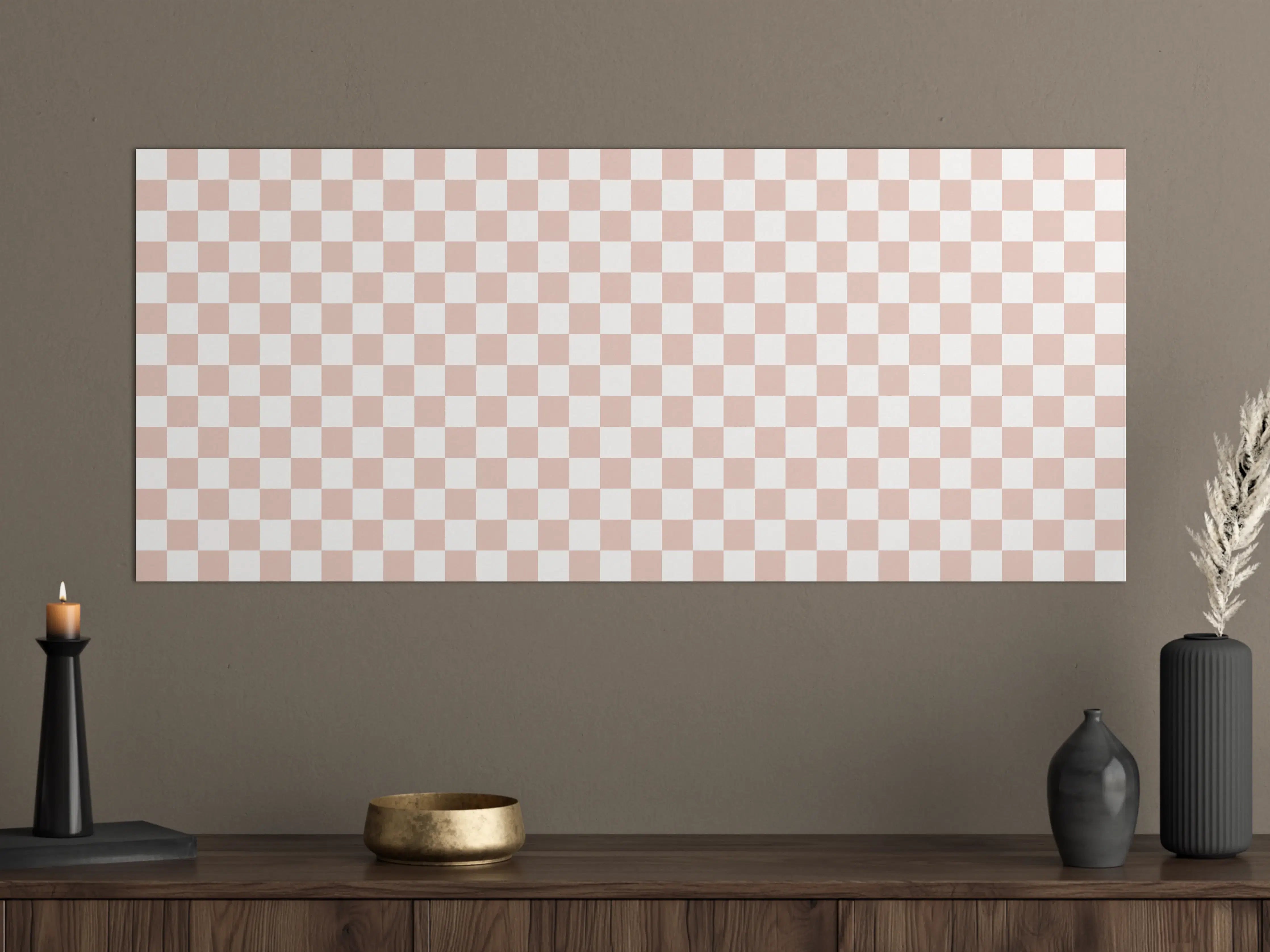 Große Wandbilder - Heller, transparenter Checkered-Hintergrund