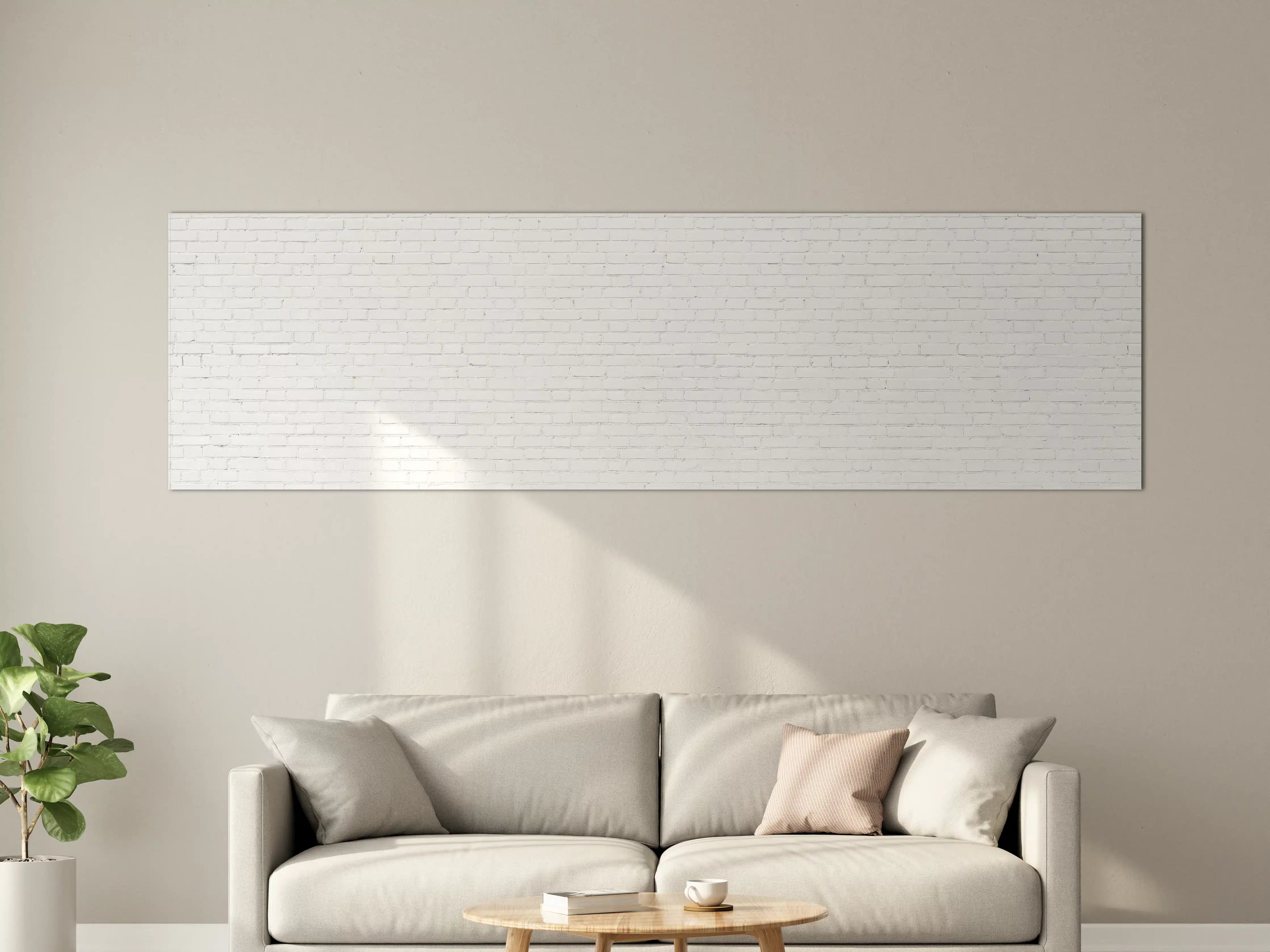 Große Wandbilder - Helles Grauziegelmuster mit feiner Struktur