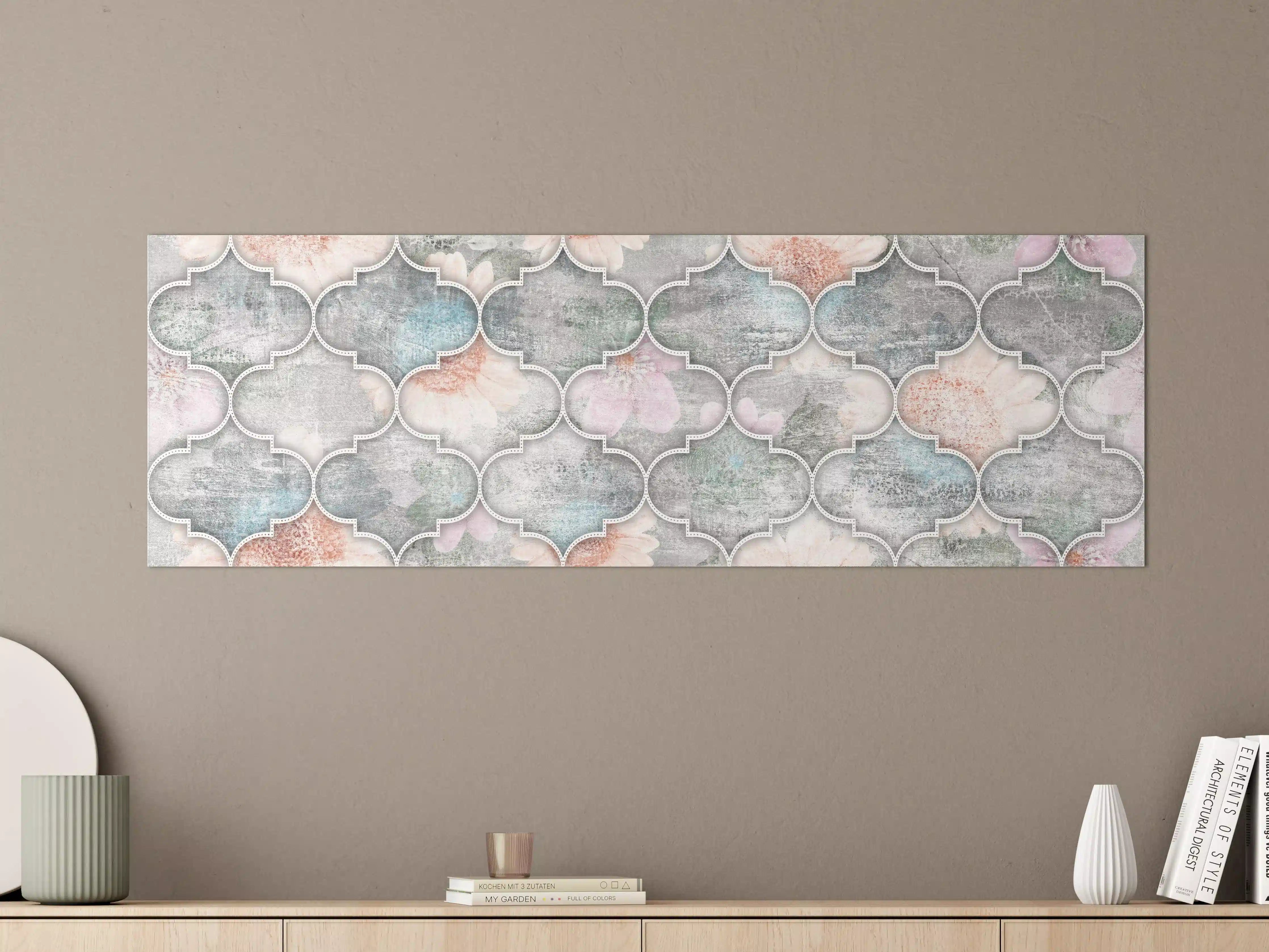 Große Wandbilder - Helles Kunstmuster - Floral