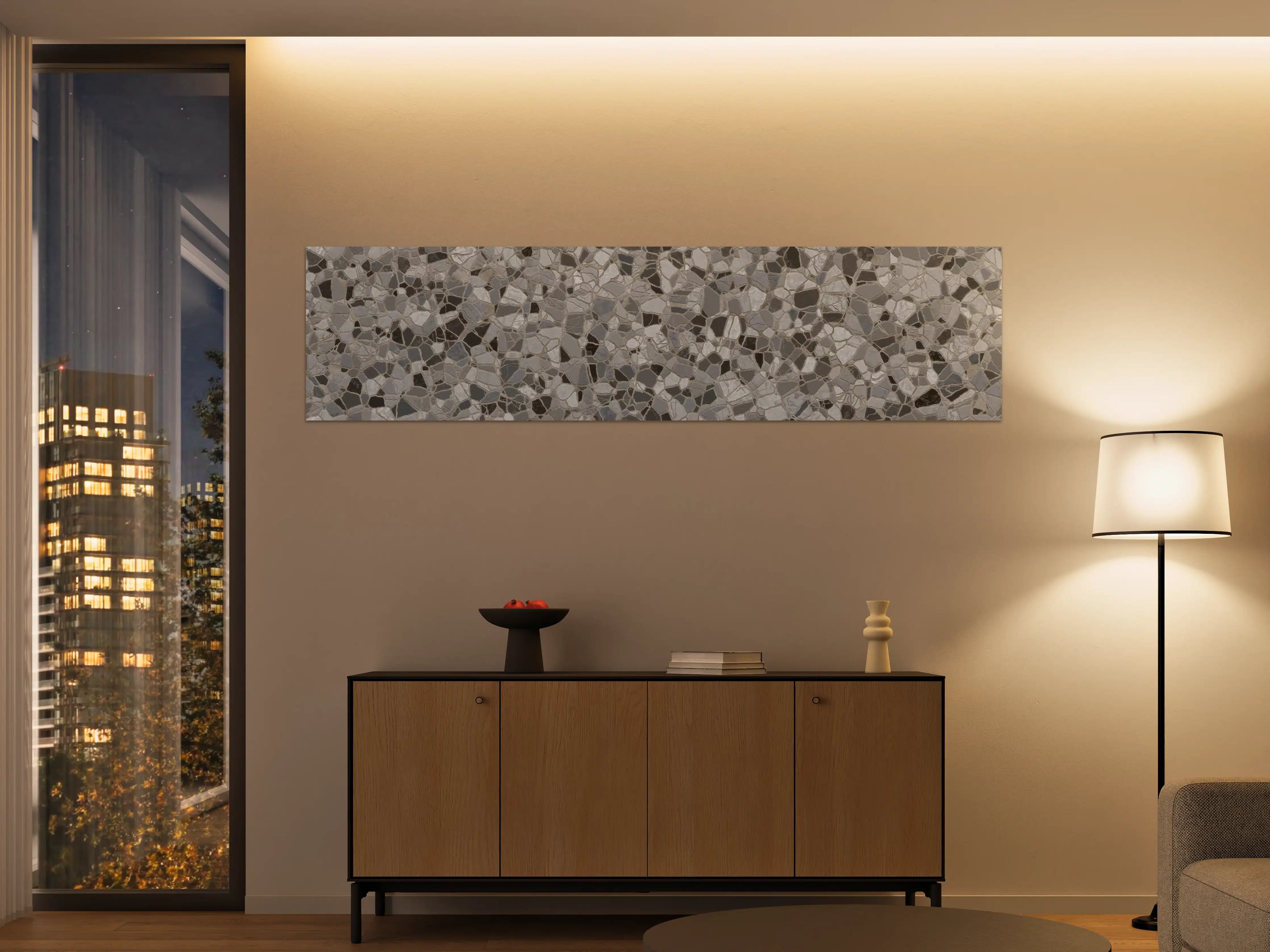 Große Wandbilder - Helles Marmor-Muster mit Grauakzenten