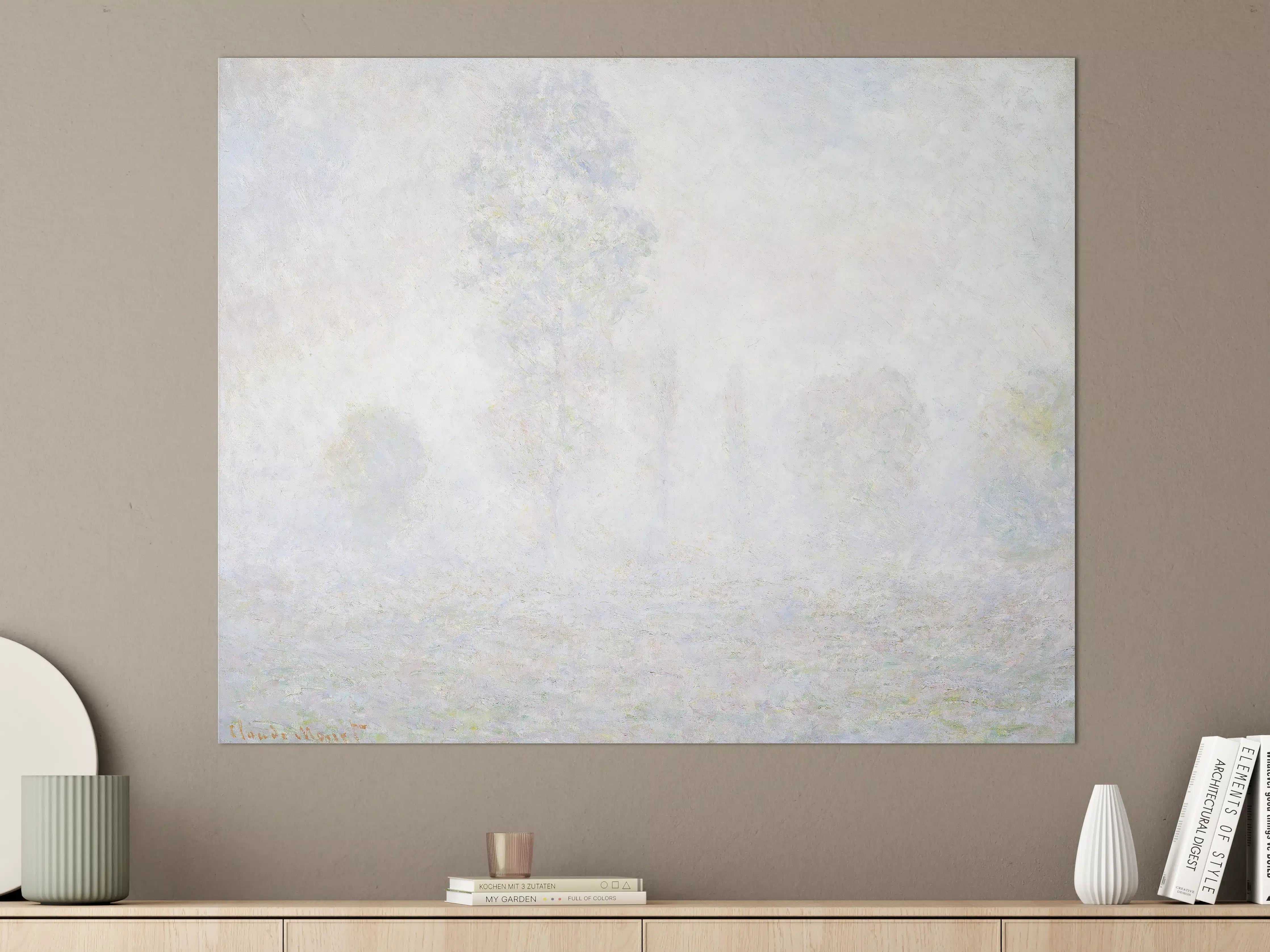 Große Wandbilder - Helles Wasser-Landschaftsbild mit zarten Farbnuancen