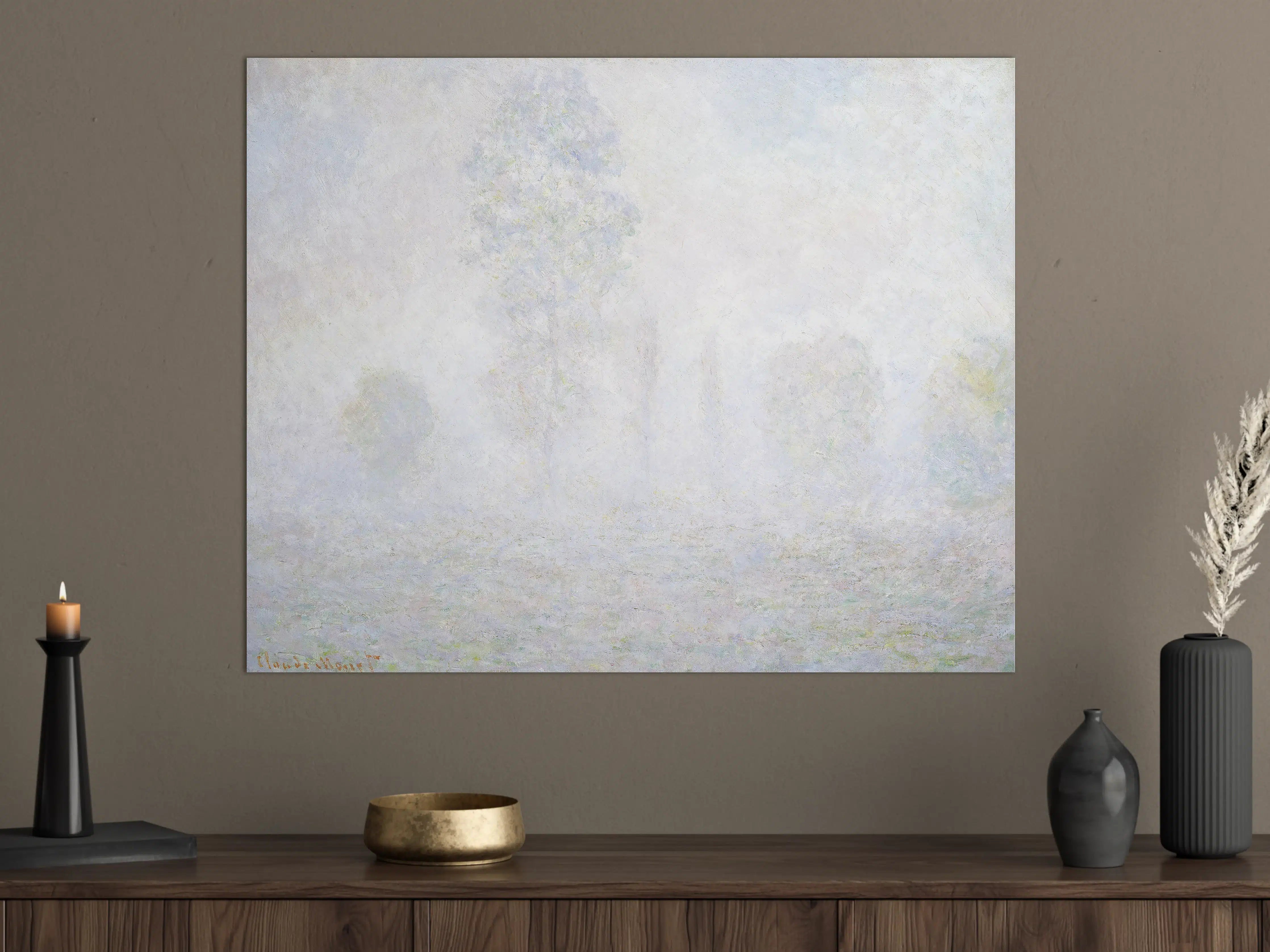 Große Wandbilder - Helles Wasser-Landschaftsbild mit zarten Farbnuancen