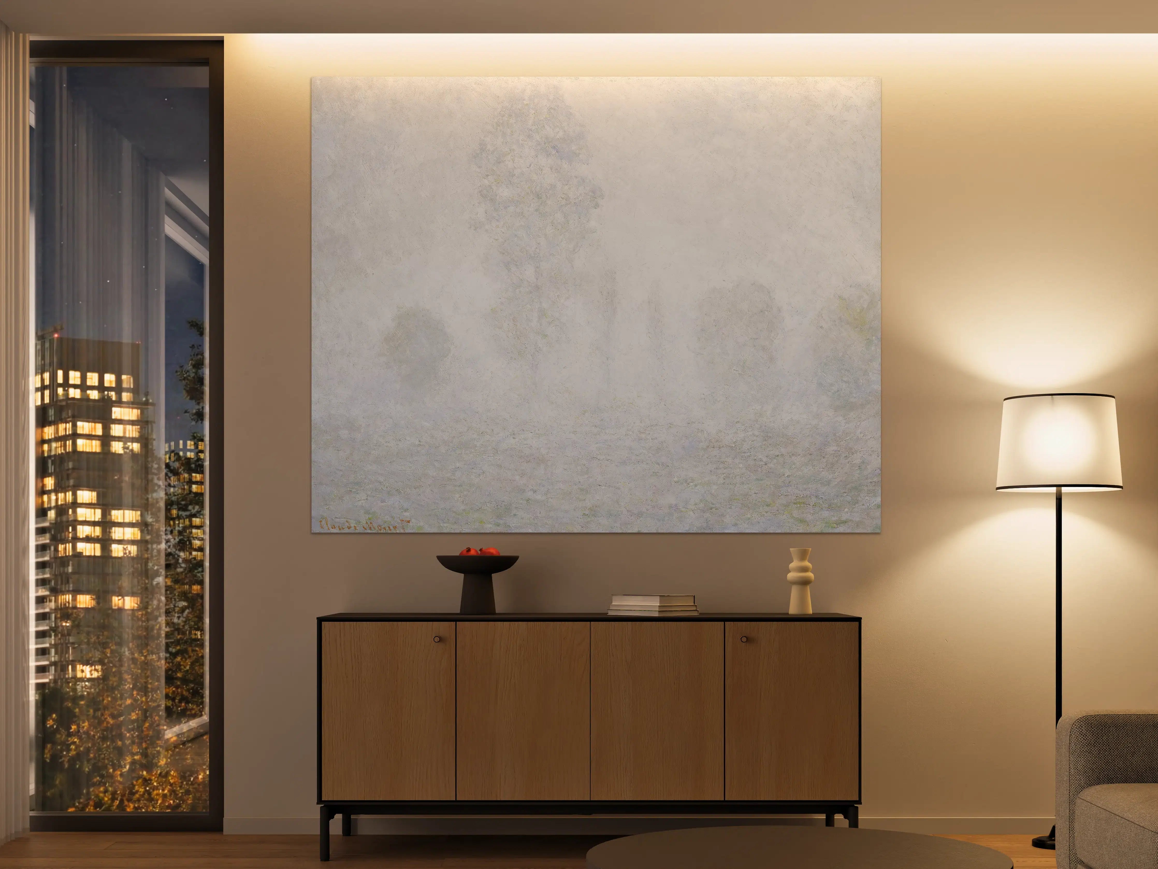 Große Wandbilder - Helles Wasser-Landschaftsbild mit zarten Farbnuancen