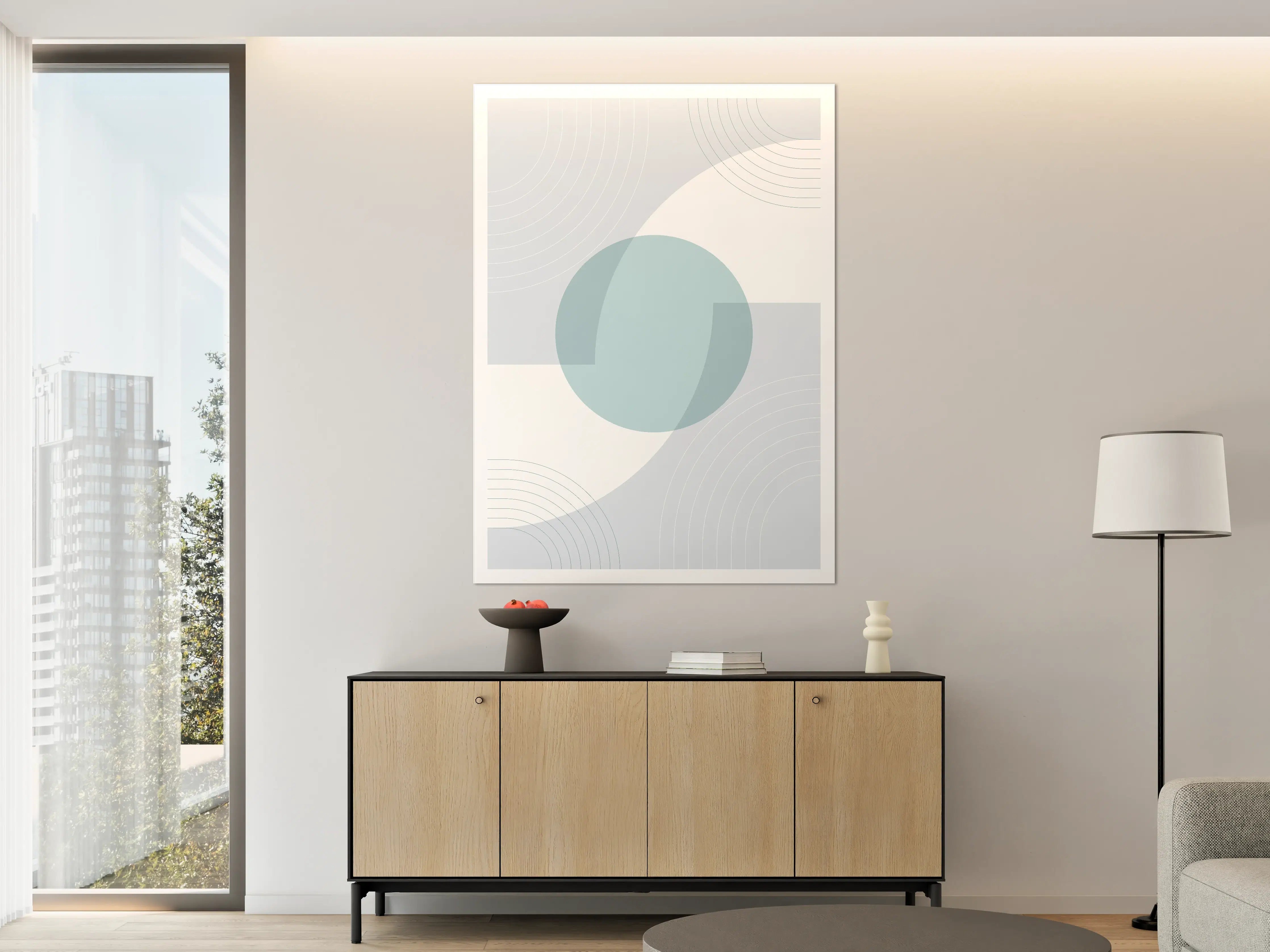 Große Wandbilder - Helles, abstraktes Wandbild in Pastellfarben