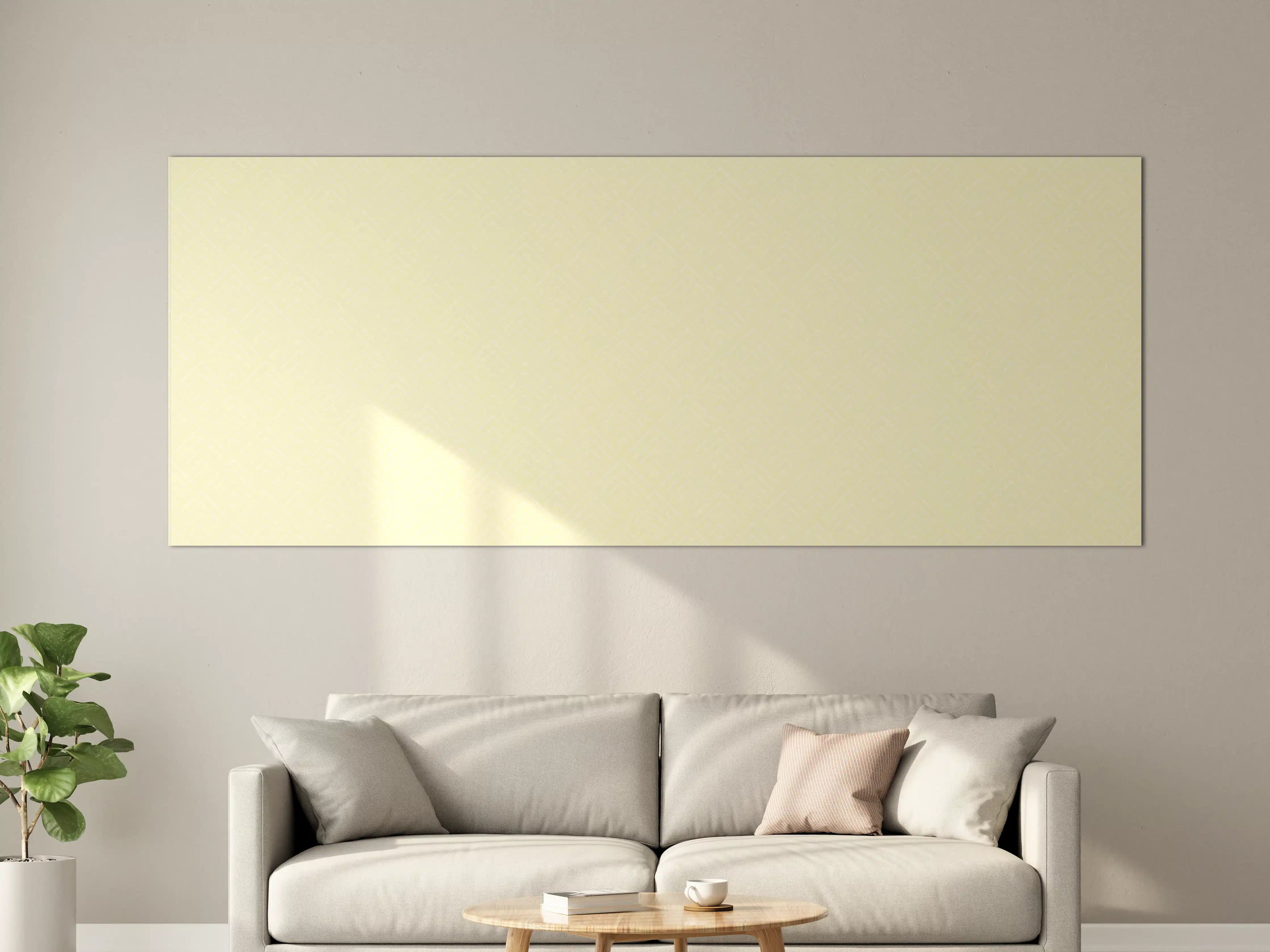 Große Wandbilder - Helles, elegantes Wandbild mit dezenter Struktur