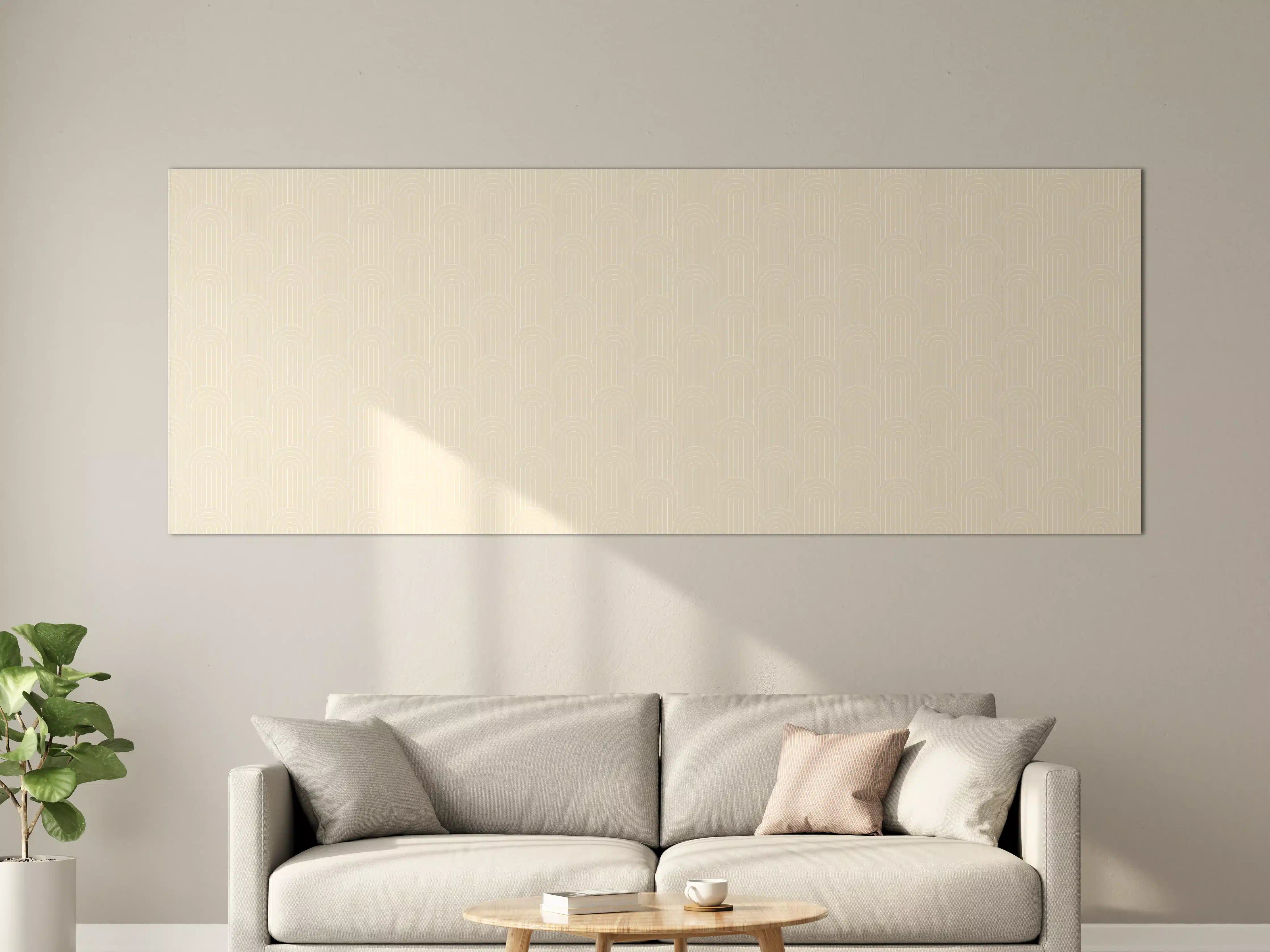 Große Wandbilder - Helles, minimalistisches Wandbild mit Creme-Tönen