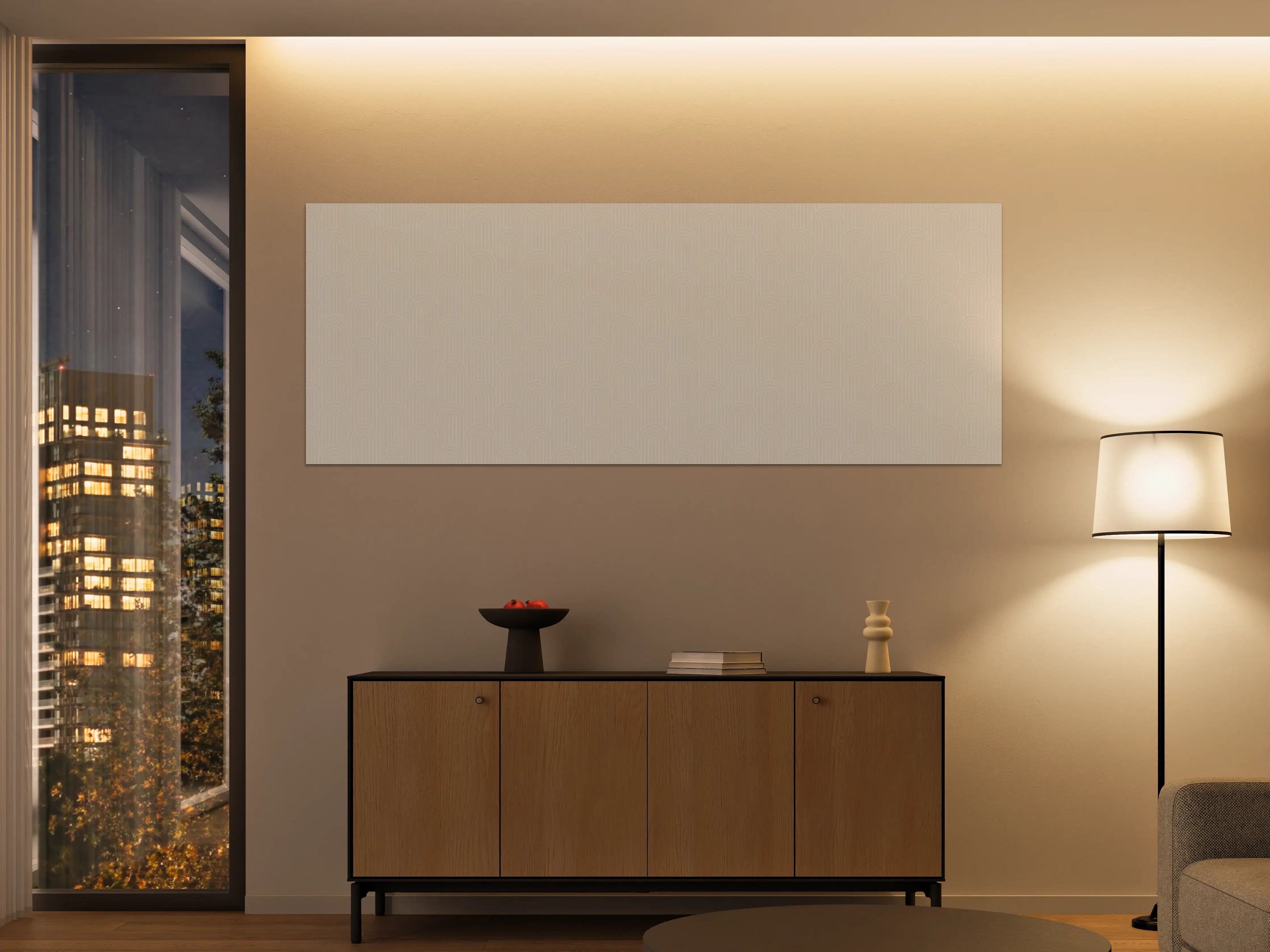 Große Wandbilder - Helles, minimalistisches Wandbild mit Creme-Tönen