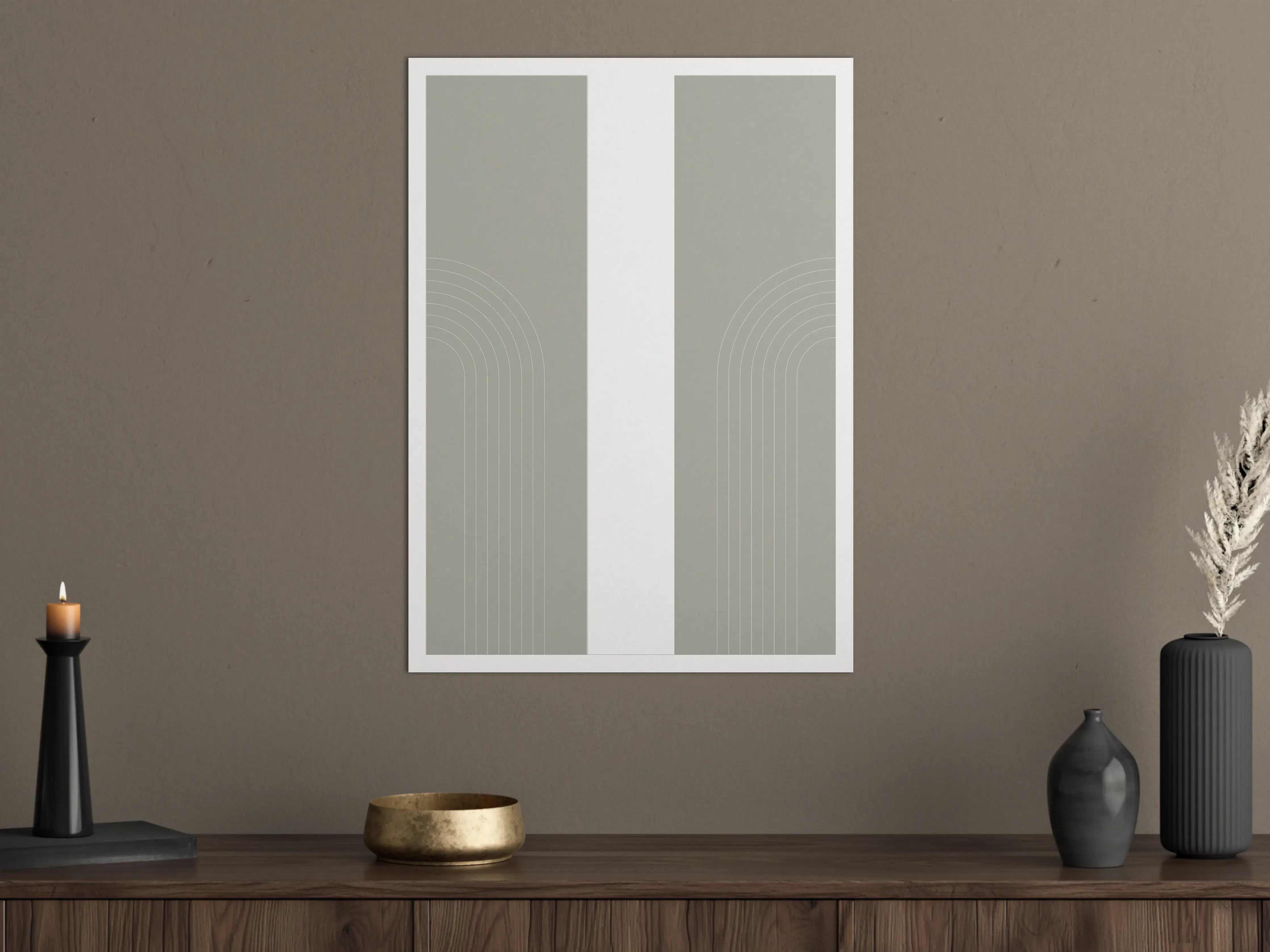 Große Wandbilder - Helles, modernes Wandbild mit geometrischem Design