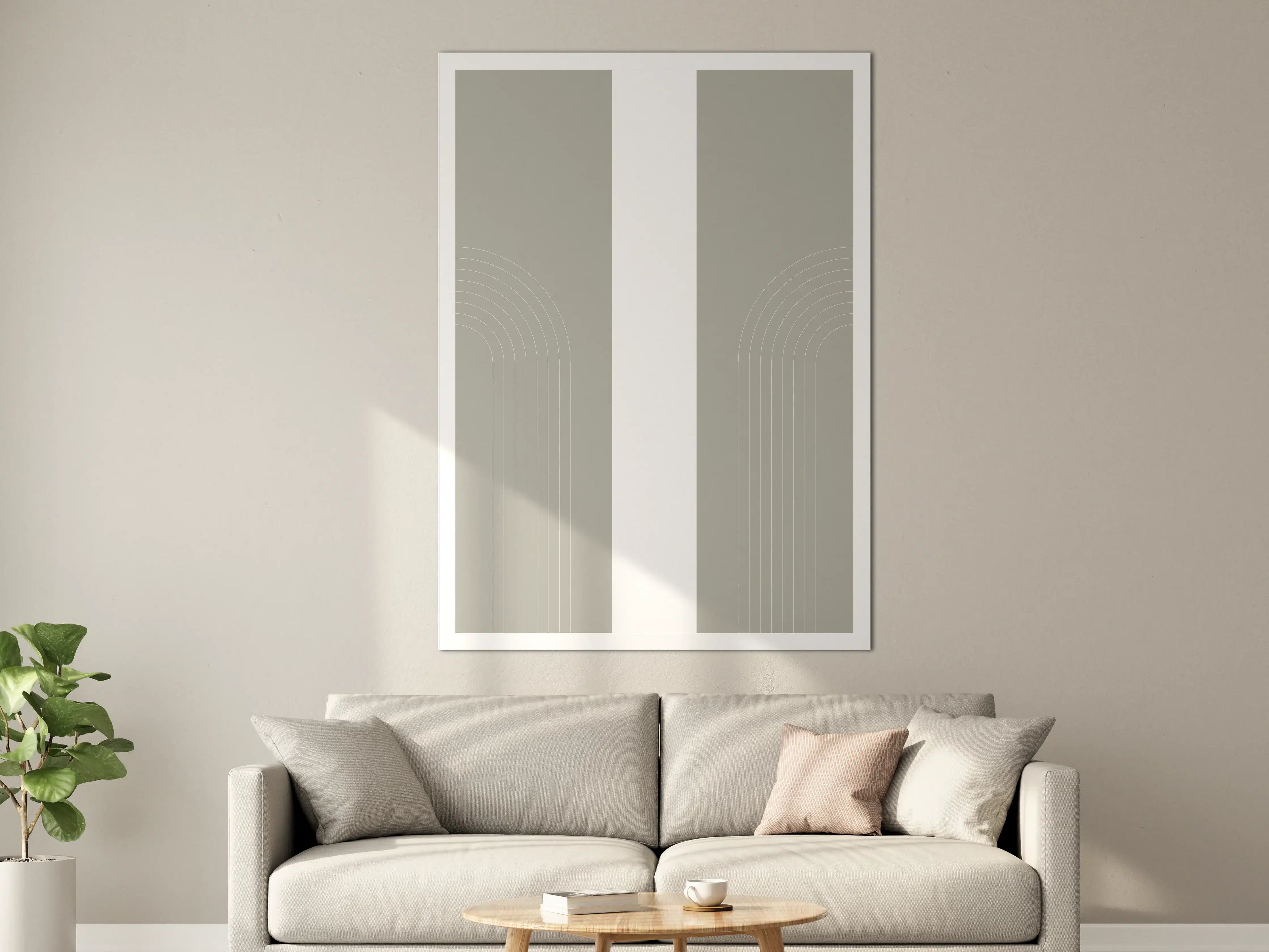 Große Wandbilder - Helles, modernes Wandbild mit geometrischem Design