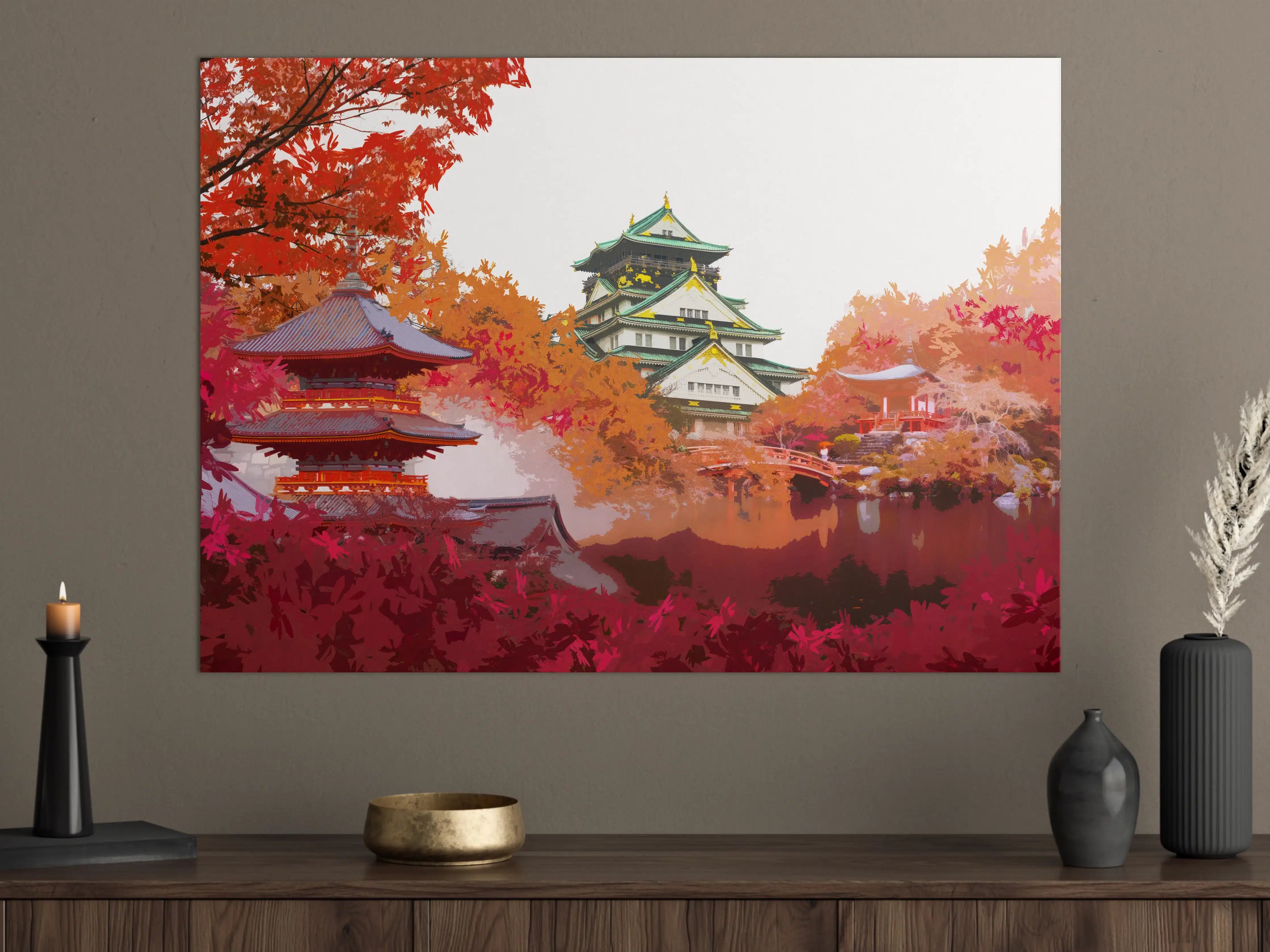 Große Wandbilder - Herbst Japan Reise - Gemälde