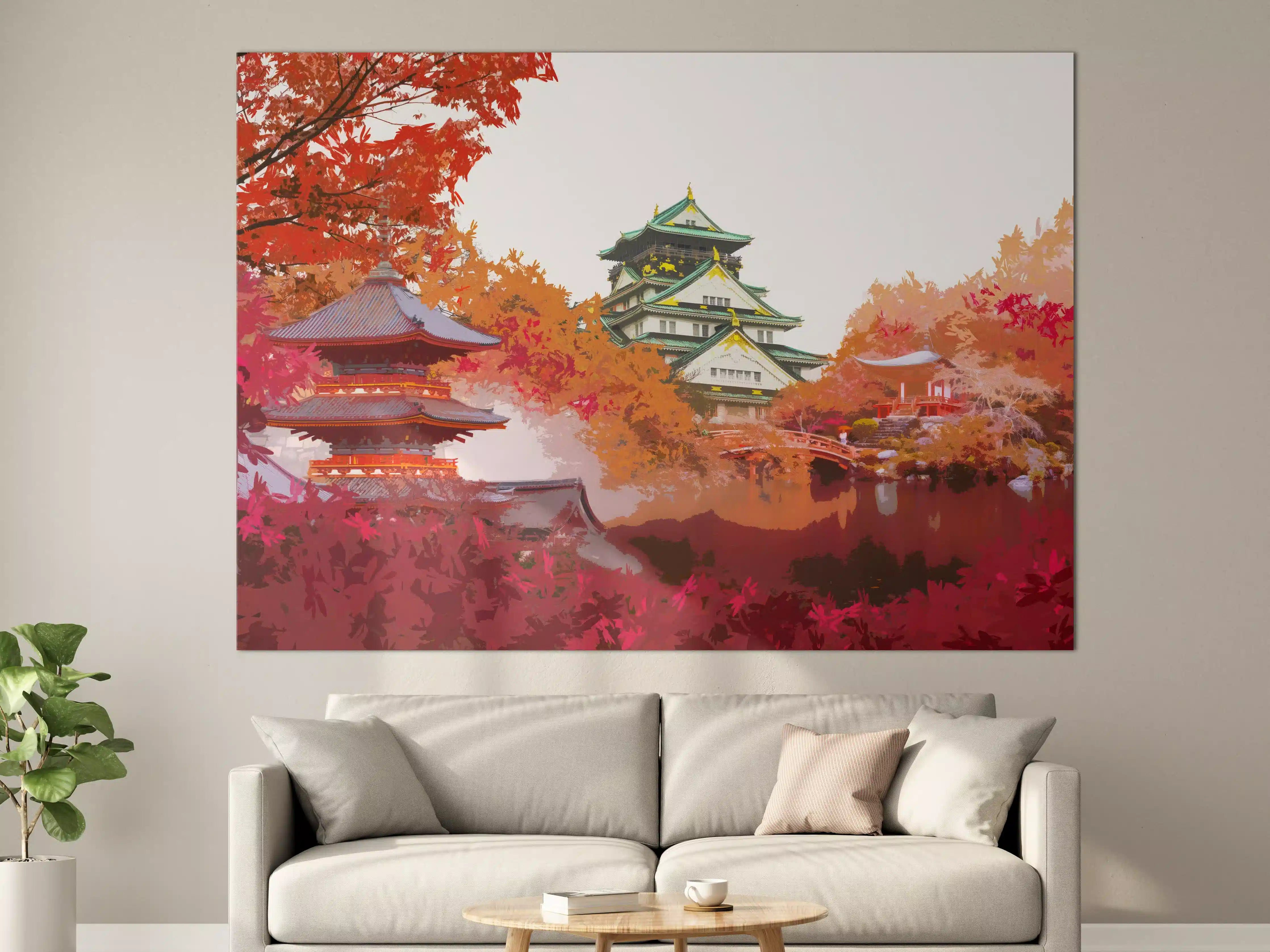 Große Wandbilder - Herbst Japan Reise - Gemälde