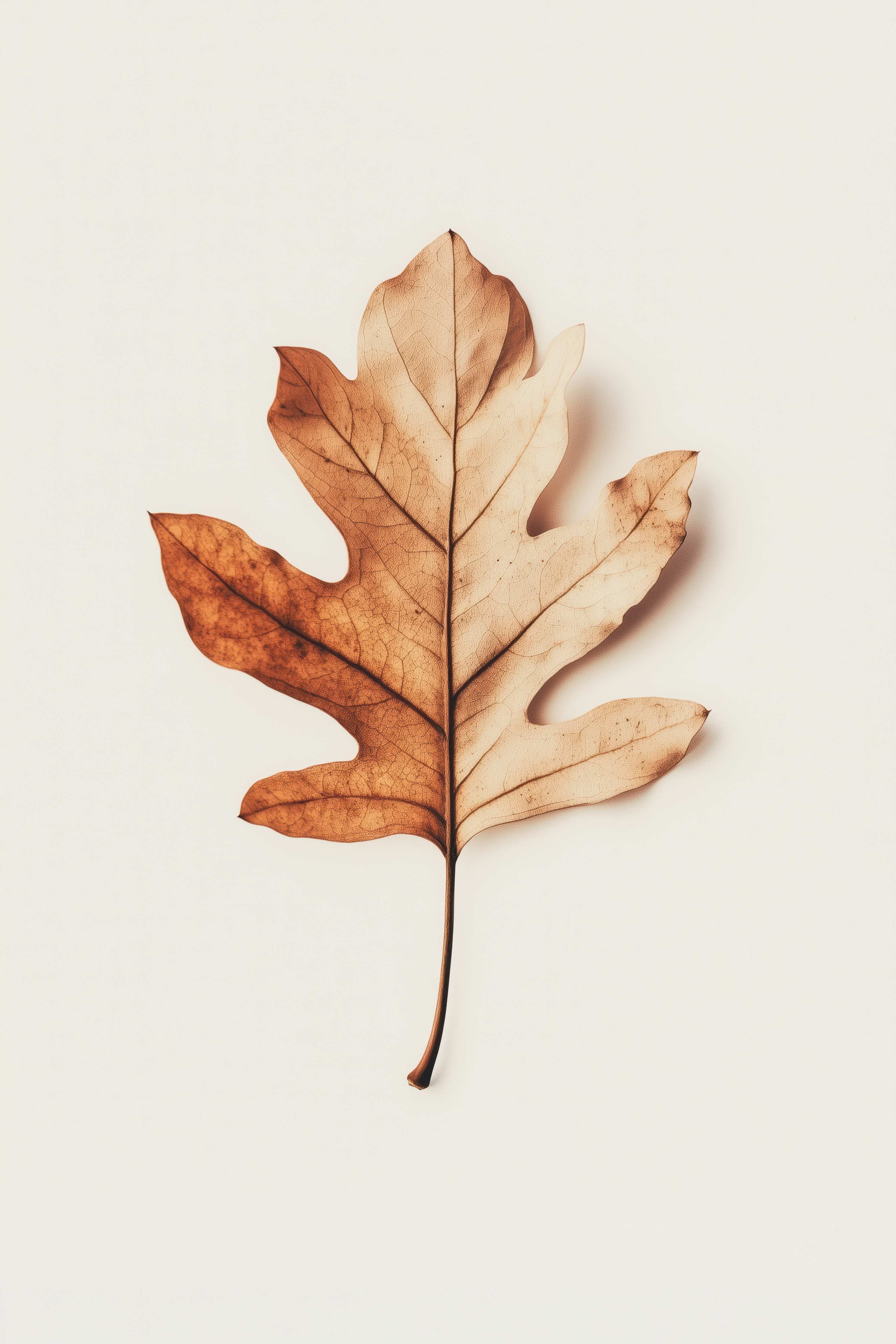 Große Wandbilder-Herbstblatt in warmen Terrakotta-Tönen