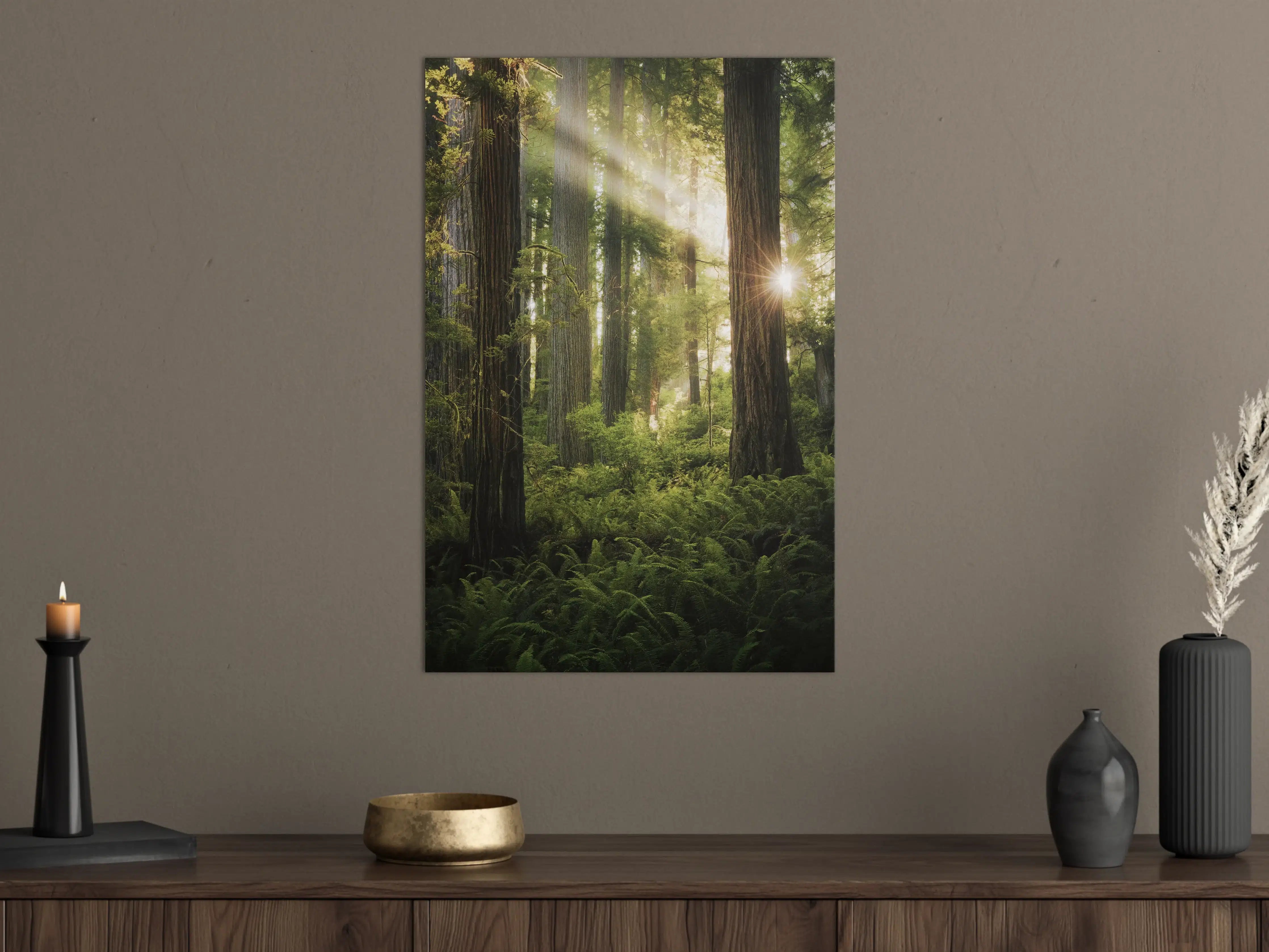 Große Wandbilder - Herbstwald Lichtspiel