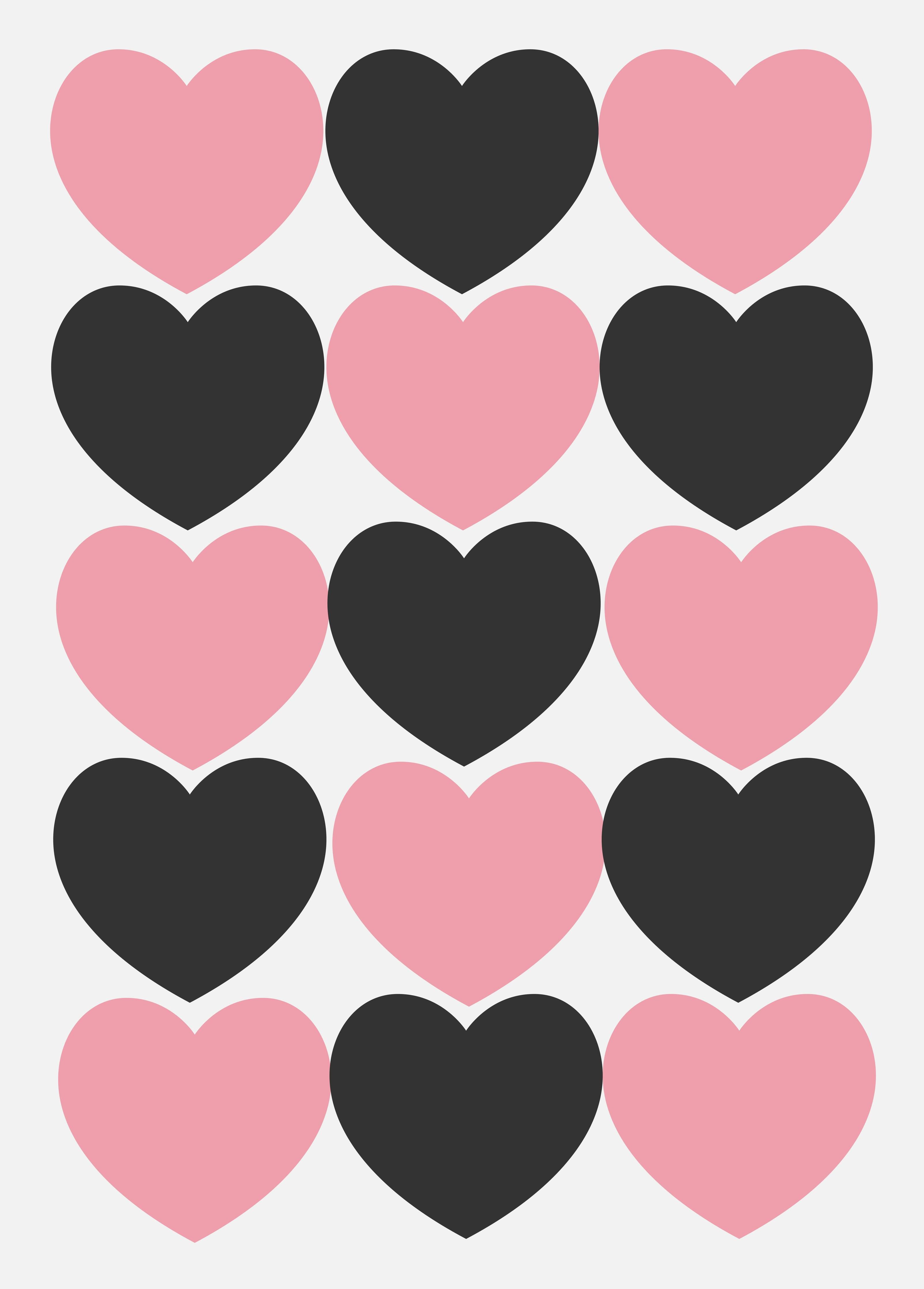 Große Wandbilder-Herzige Liebe in Pink und Schwarz