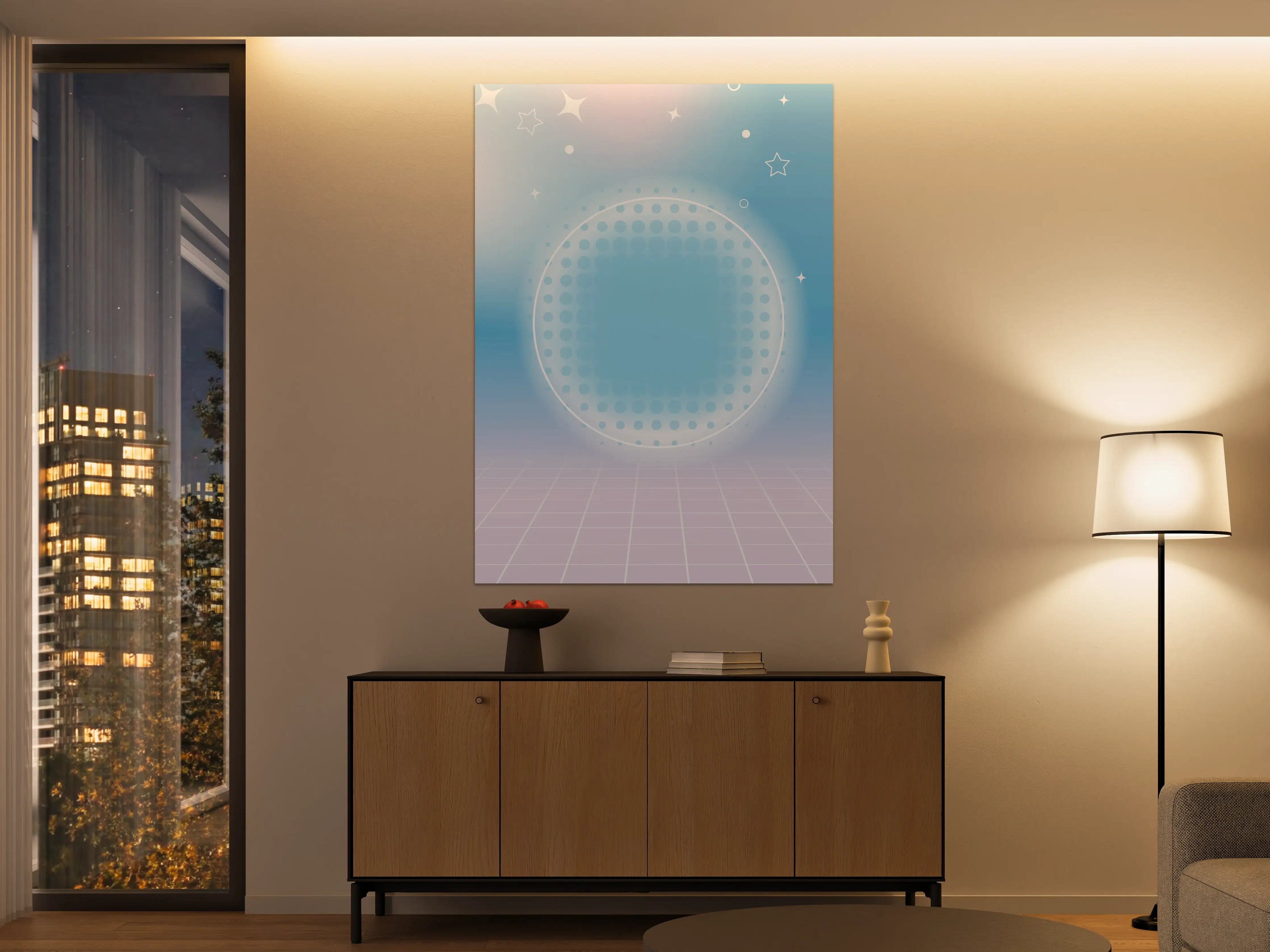 Große Wandbilder - Himmel mit Sternen und futuristischem Design
