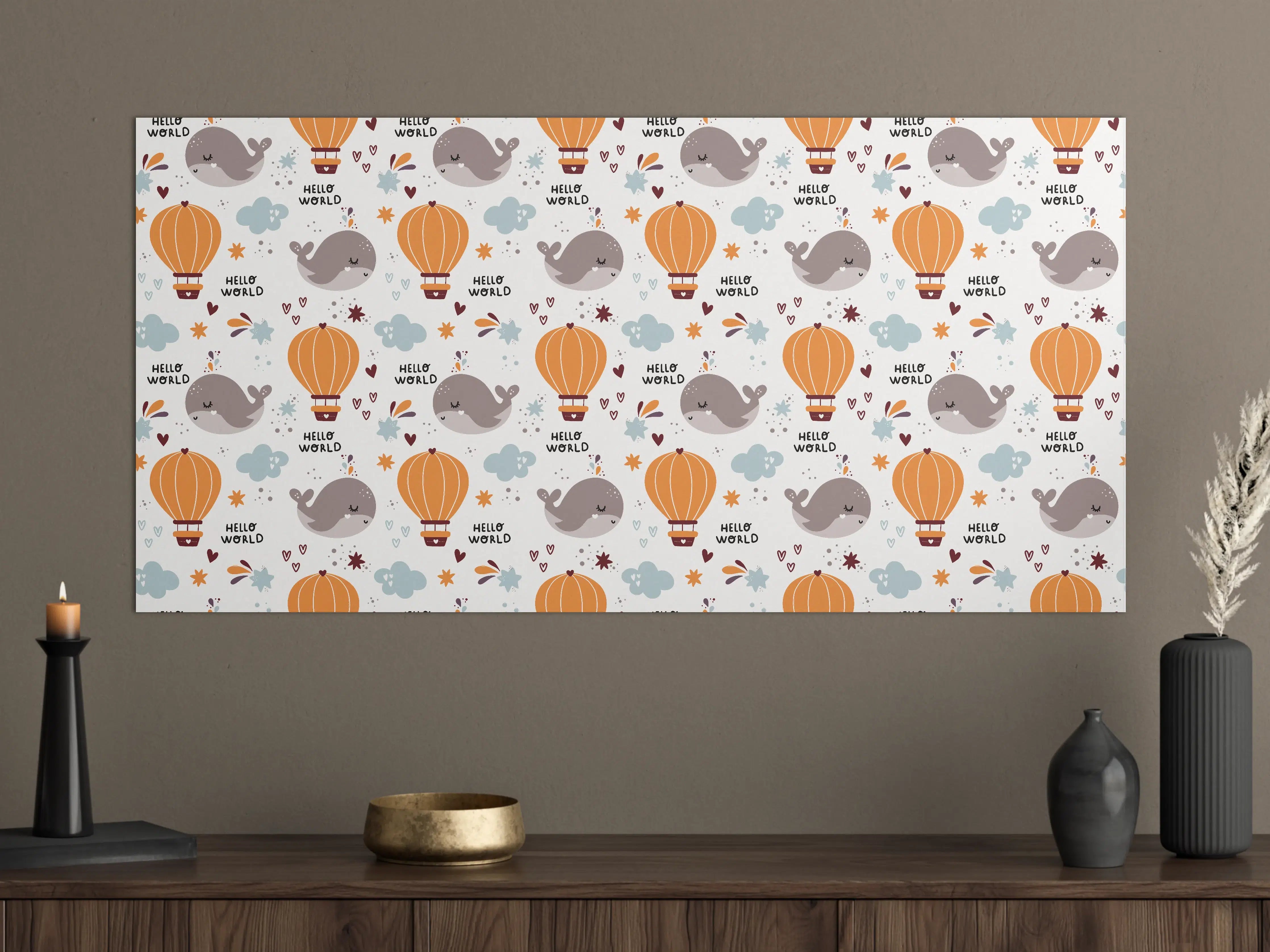 Große Wandbilder - Himmlische Ballons und Wale