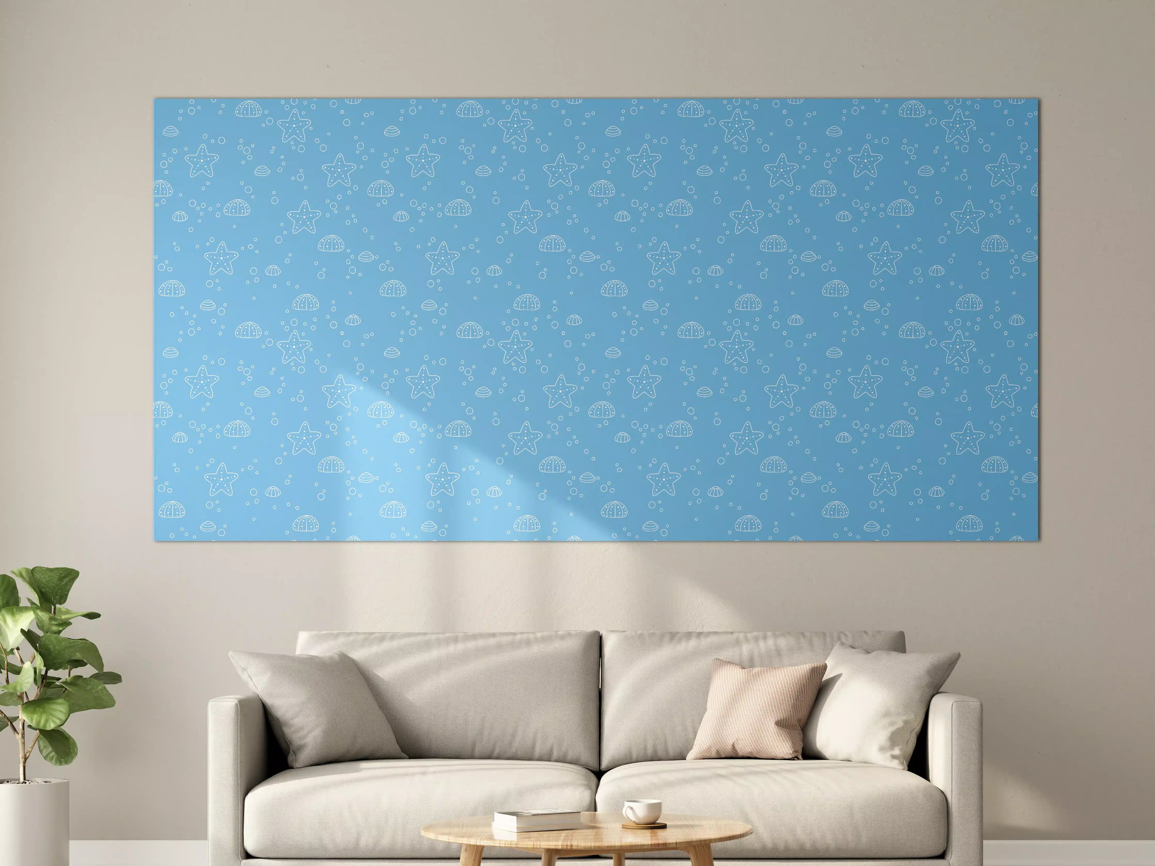 Große Wandbilder - Himmlischer Himmel mit Wolken in sanften Blau- und Weißtönen