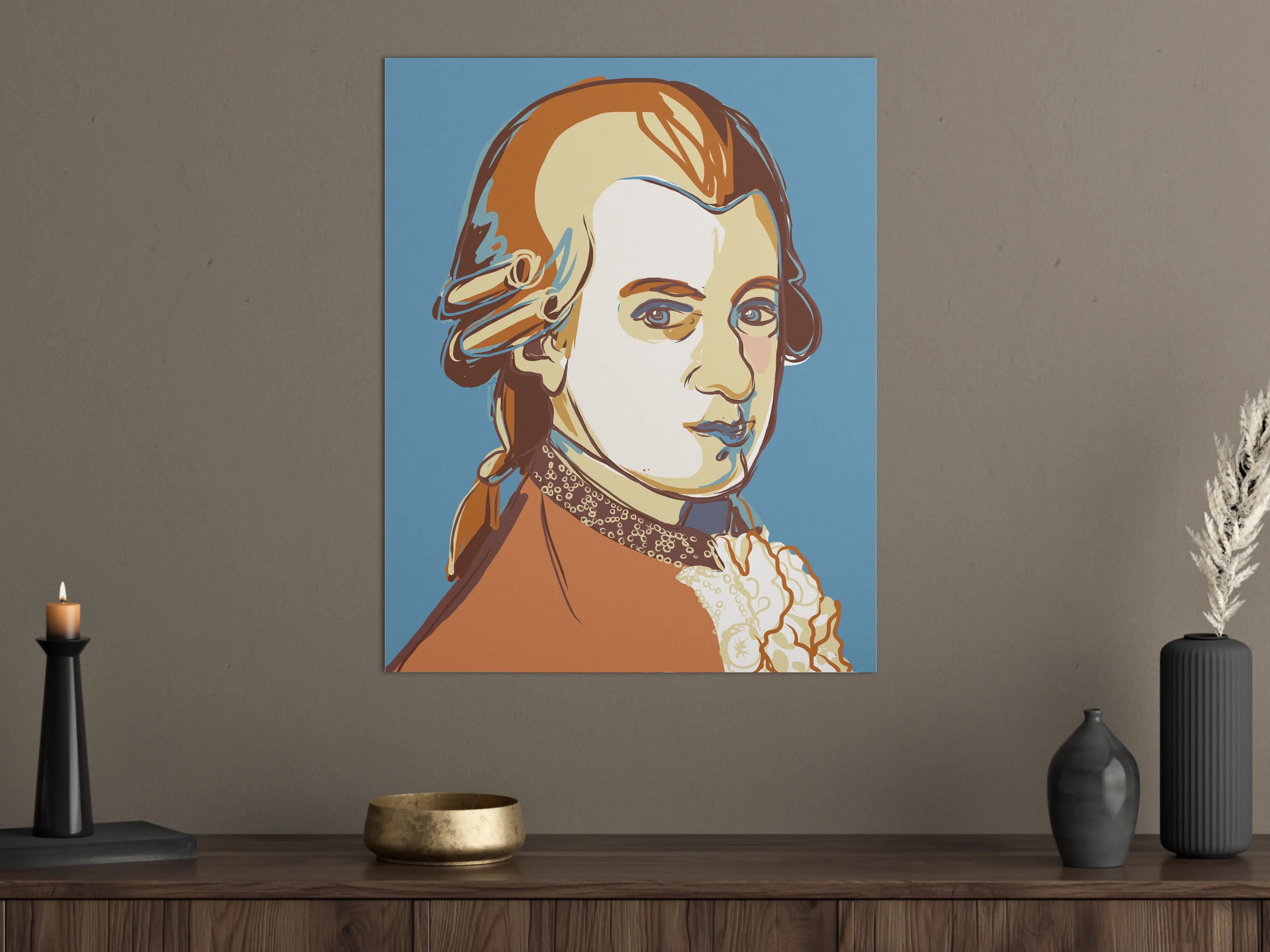 Große Wandbilder - Historische Dame in stylishem Look