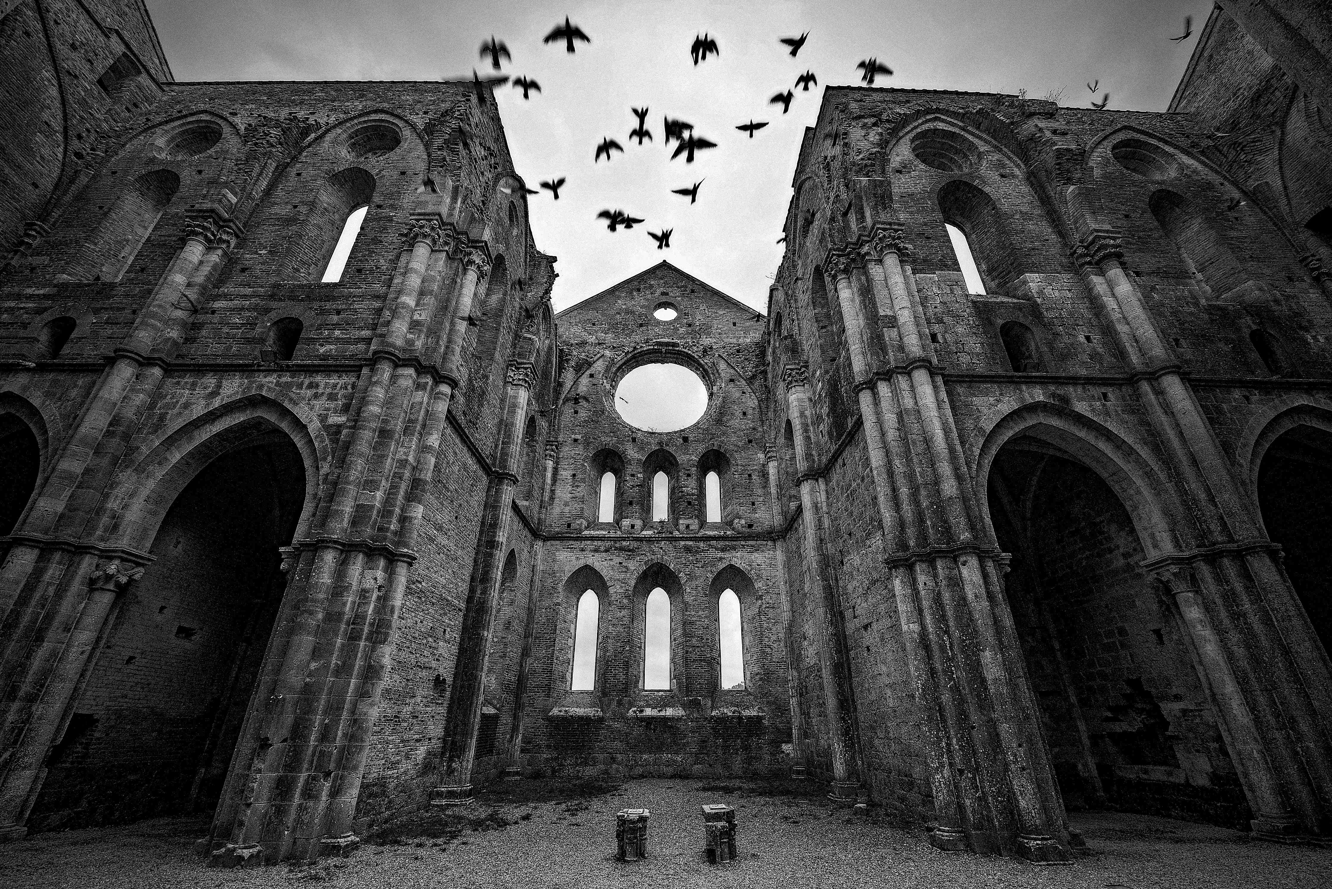 Große Wandbilder-Historisches Kloster - San Galgano