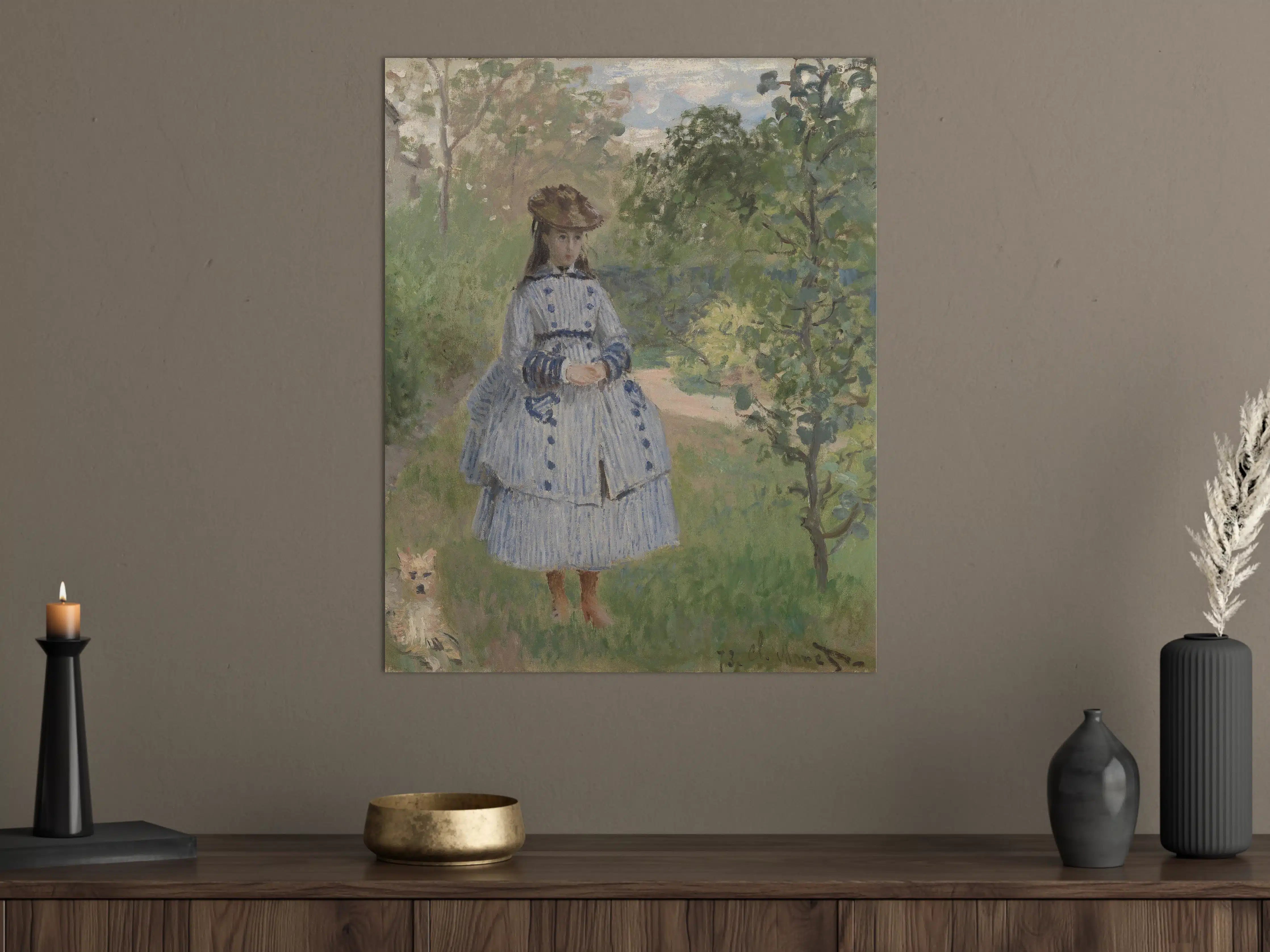 Große Wandbilder - Historisches Mädchen im weißen Kleid