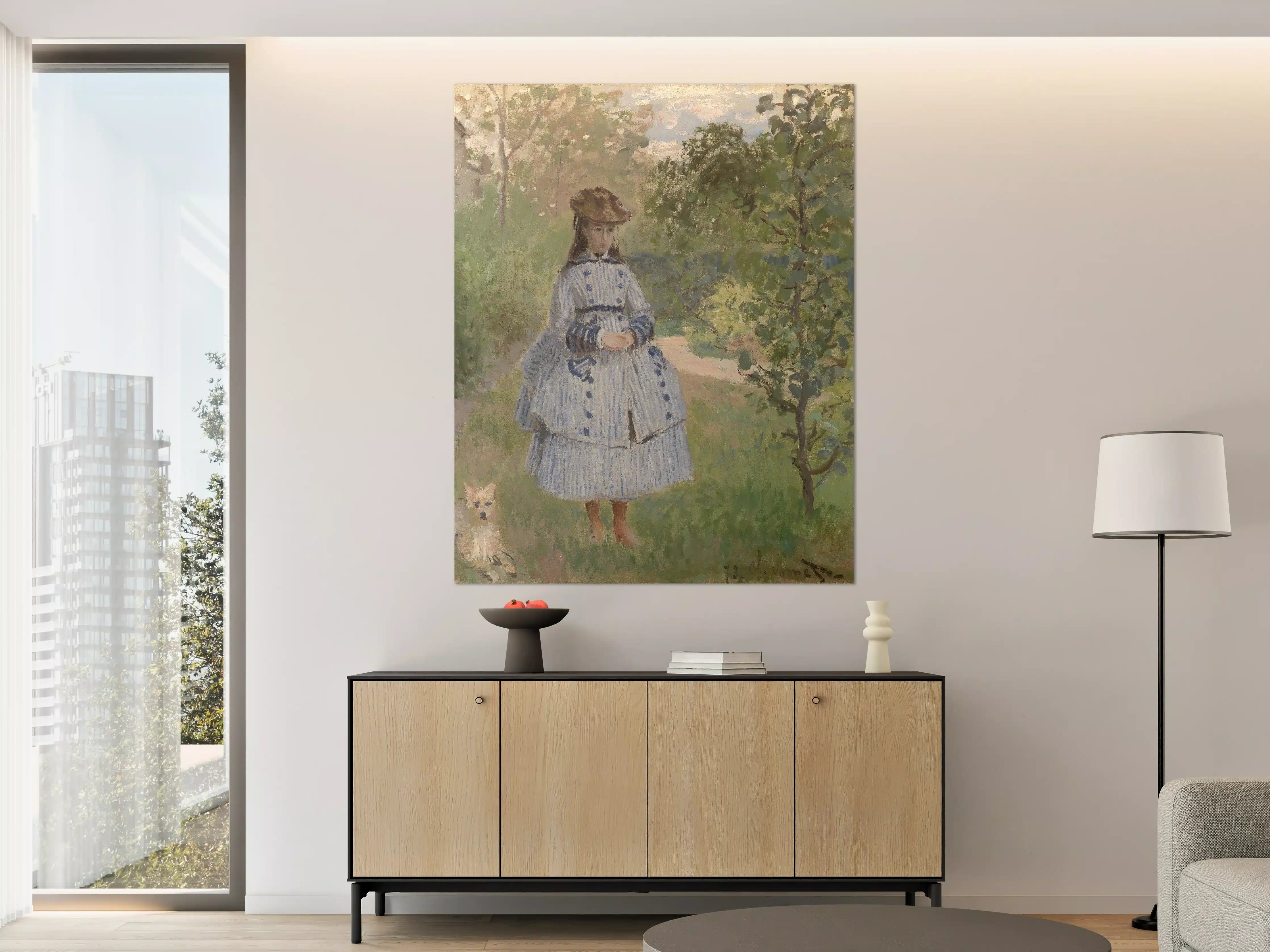 Große Wandbilder - Historisches Mädchen im weißen Kleid