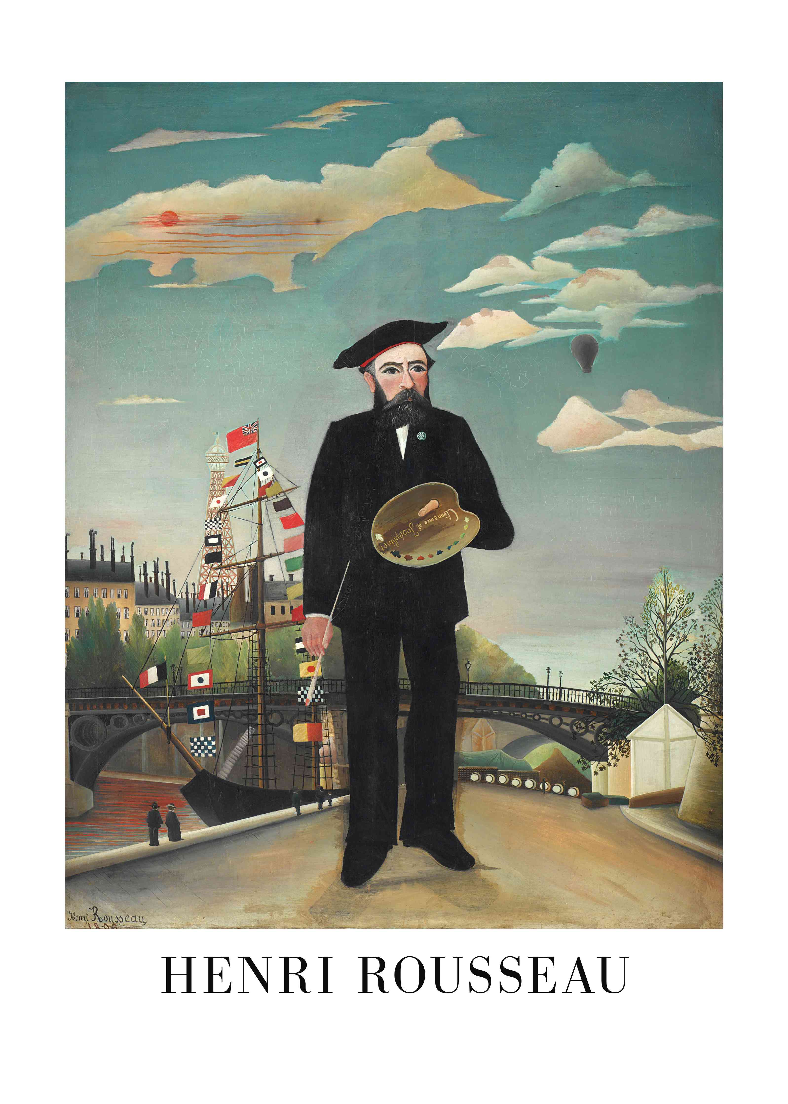 Große Wandbilder-Historisches Porträt von Henri Rousseau