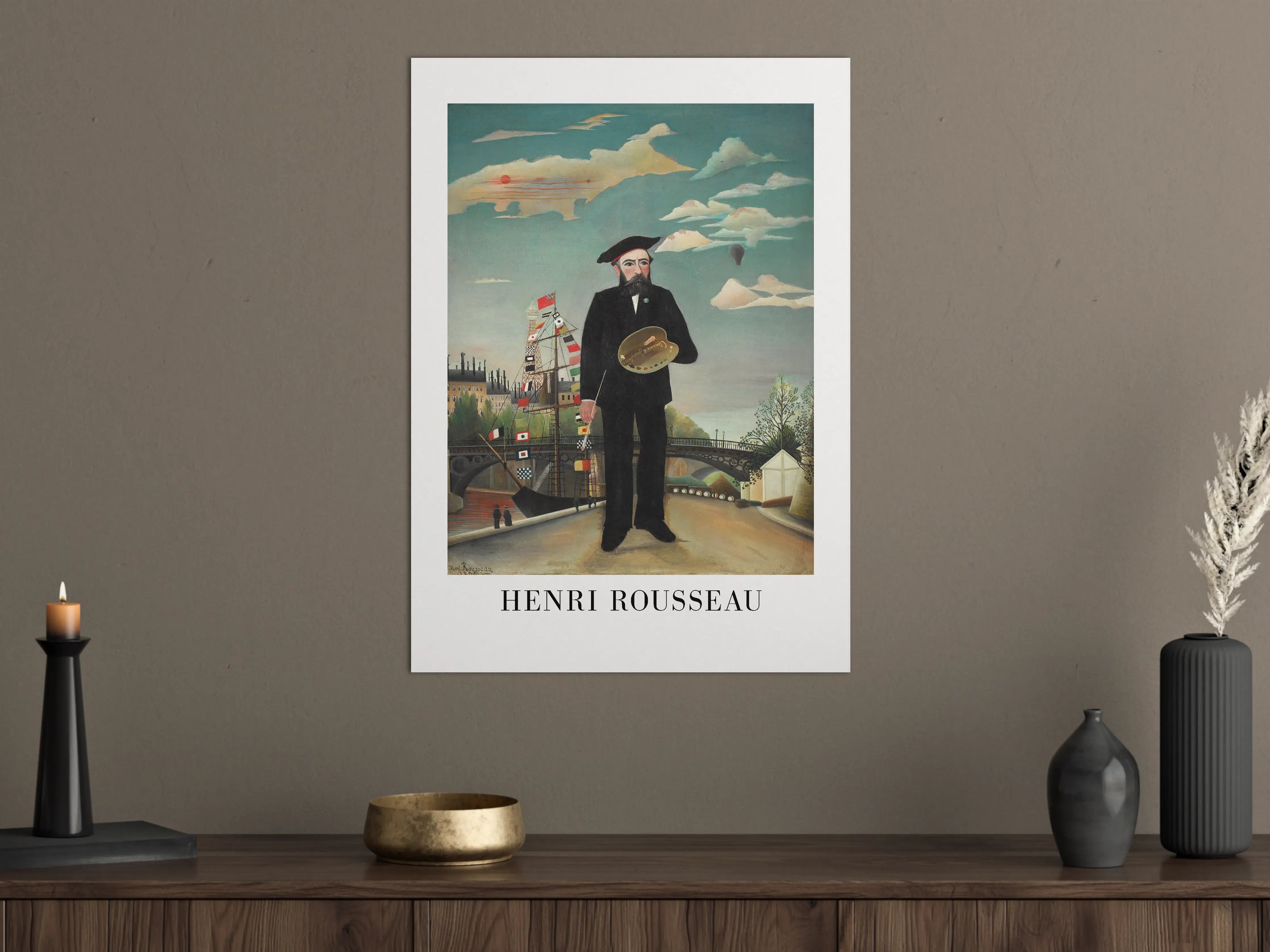 Große Wandbilder - Historisches Porträt von Henri Rousseau
