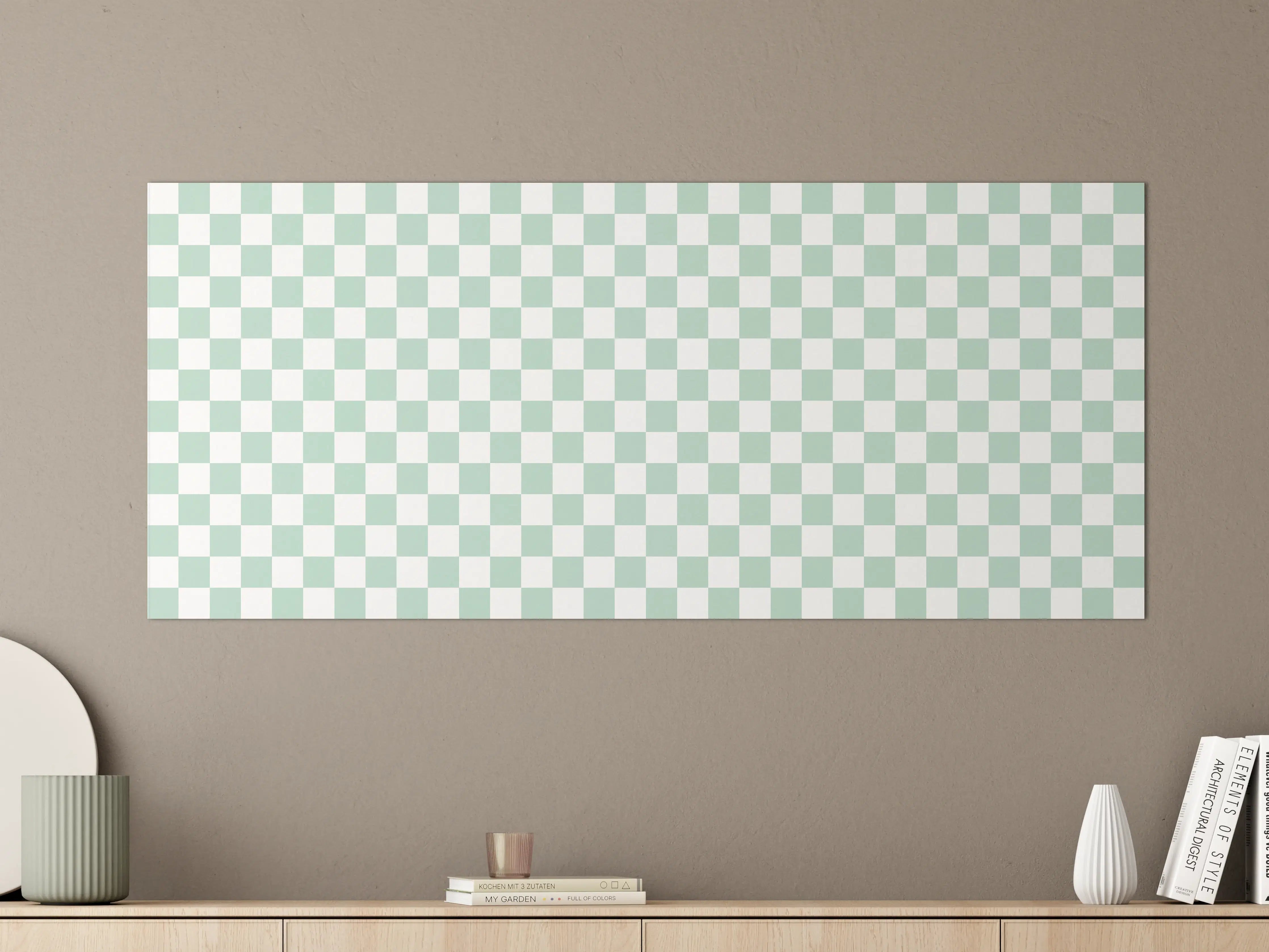 Große Wandbilder - Hochwertiges Checkered Muster Wandbild