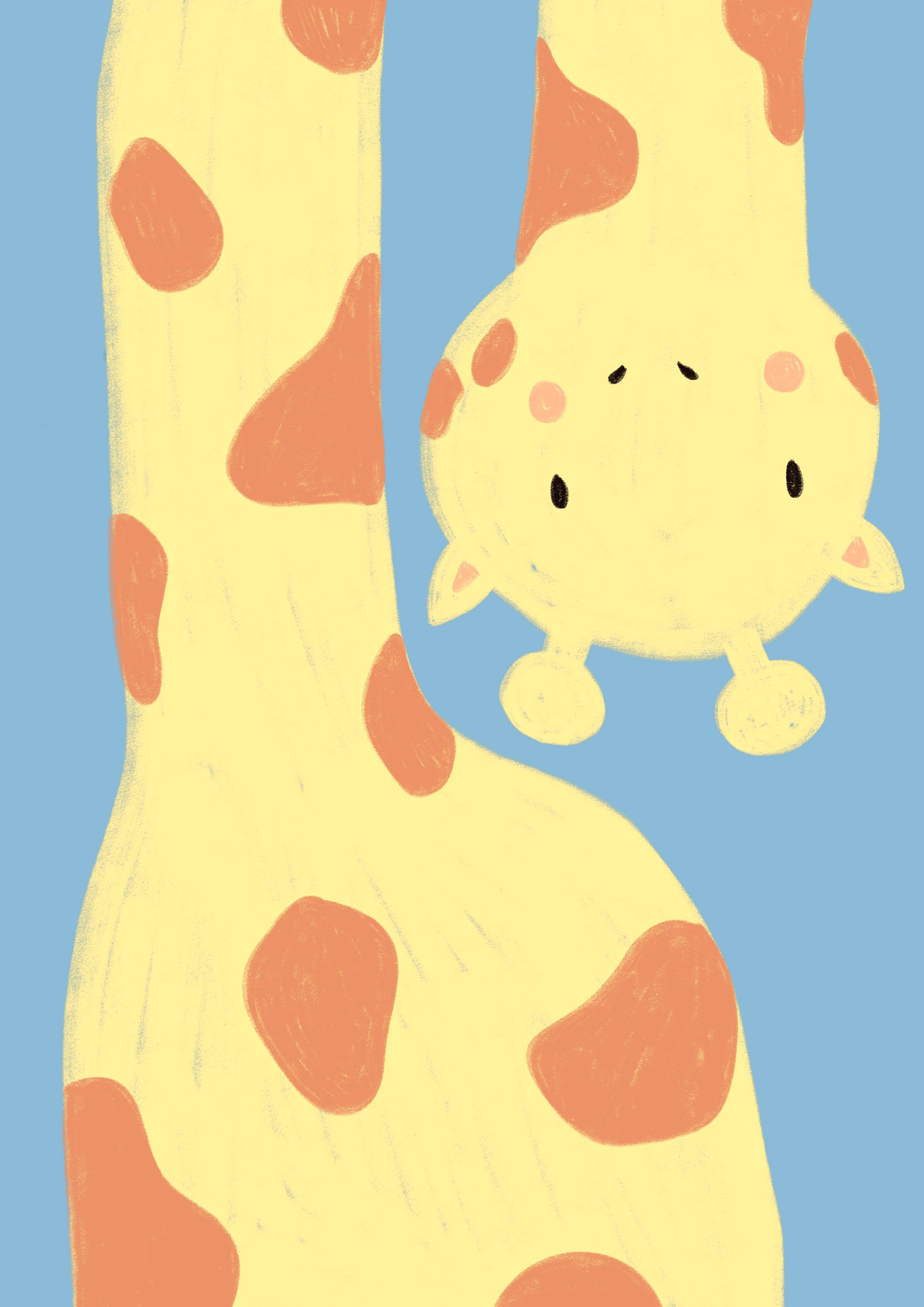 Große Wandbilder-Hochwertiges Kinderbild mit Giraffe