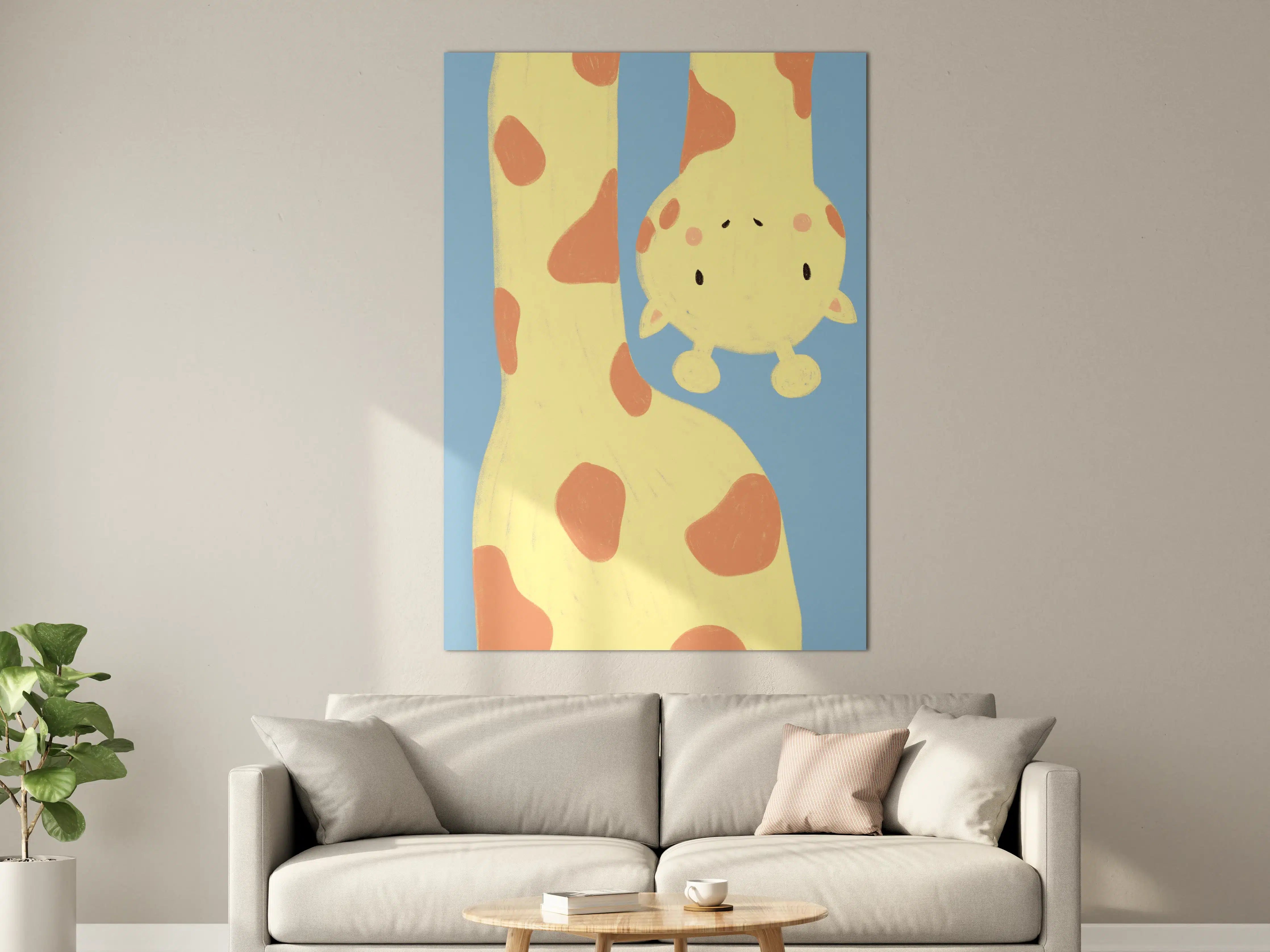Große Wandbilder - Hochwertiges Kinderbild mit Giraffe