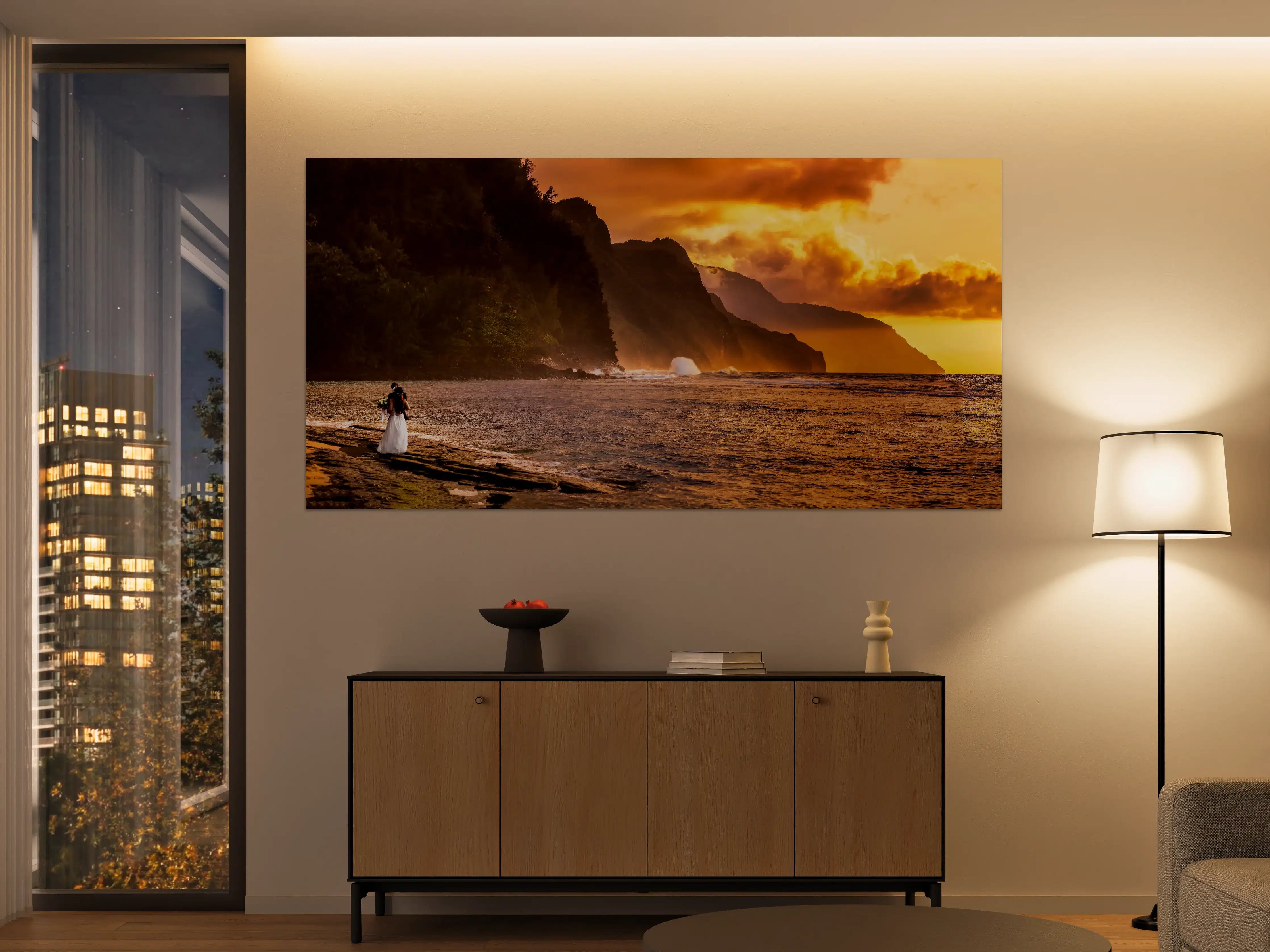 Große Wandbilder - Hochzeitspaar auf Hawaii