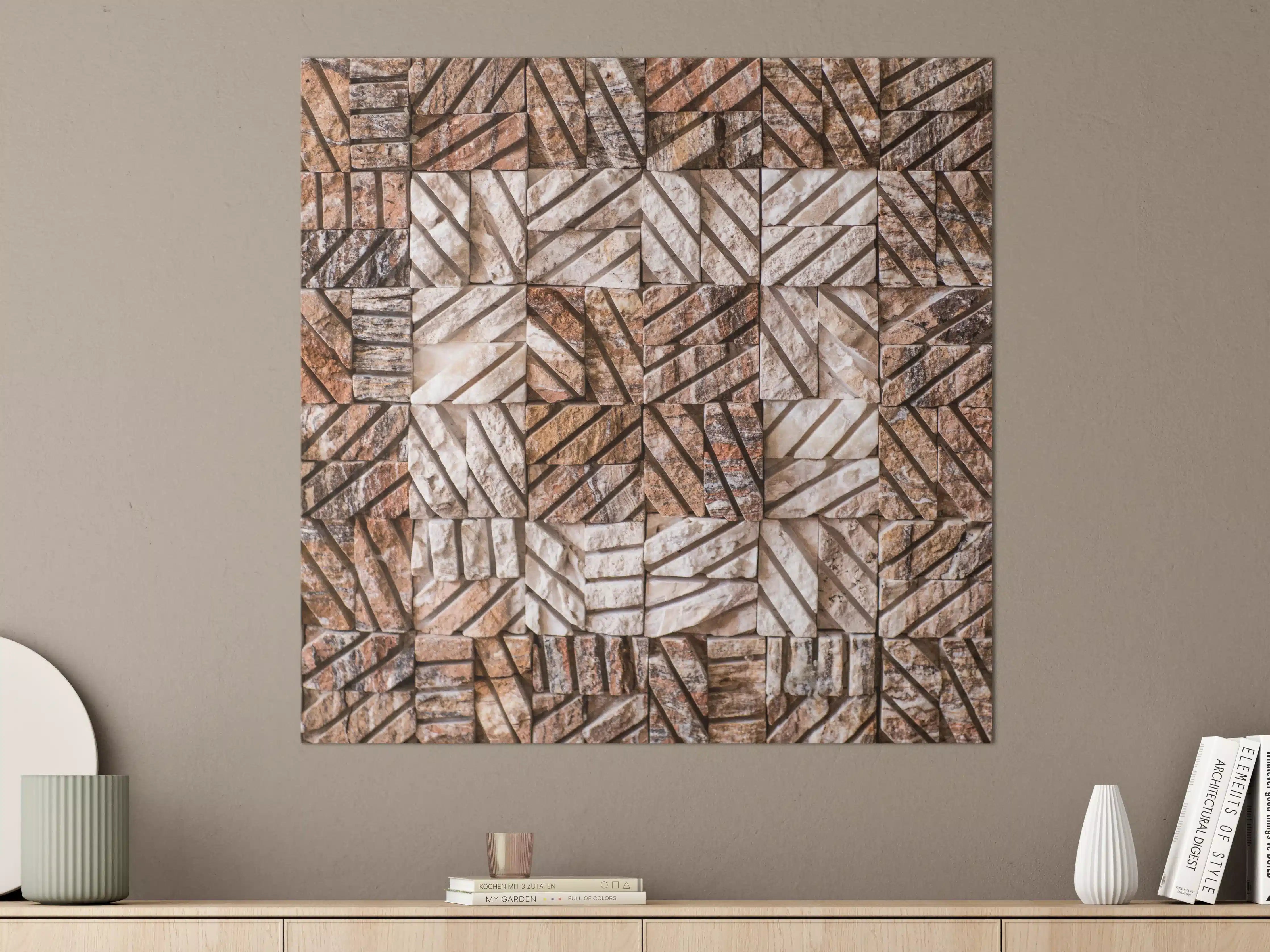 Große Wandbilder - Holzoptik mit Muster und Textur