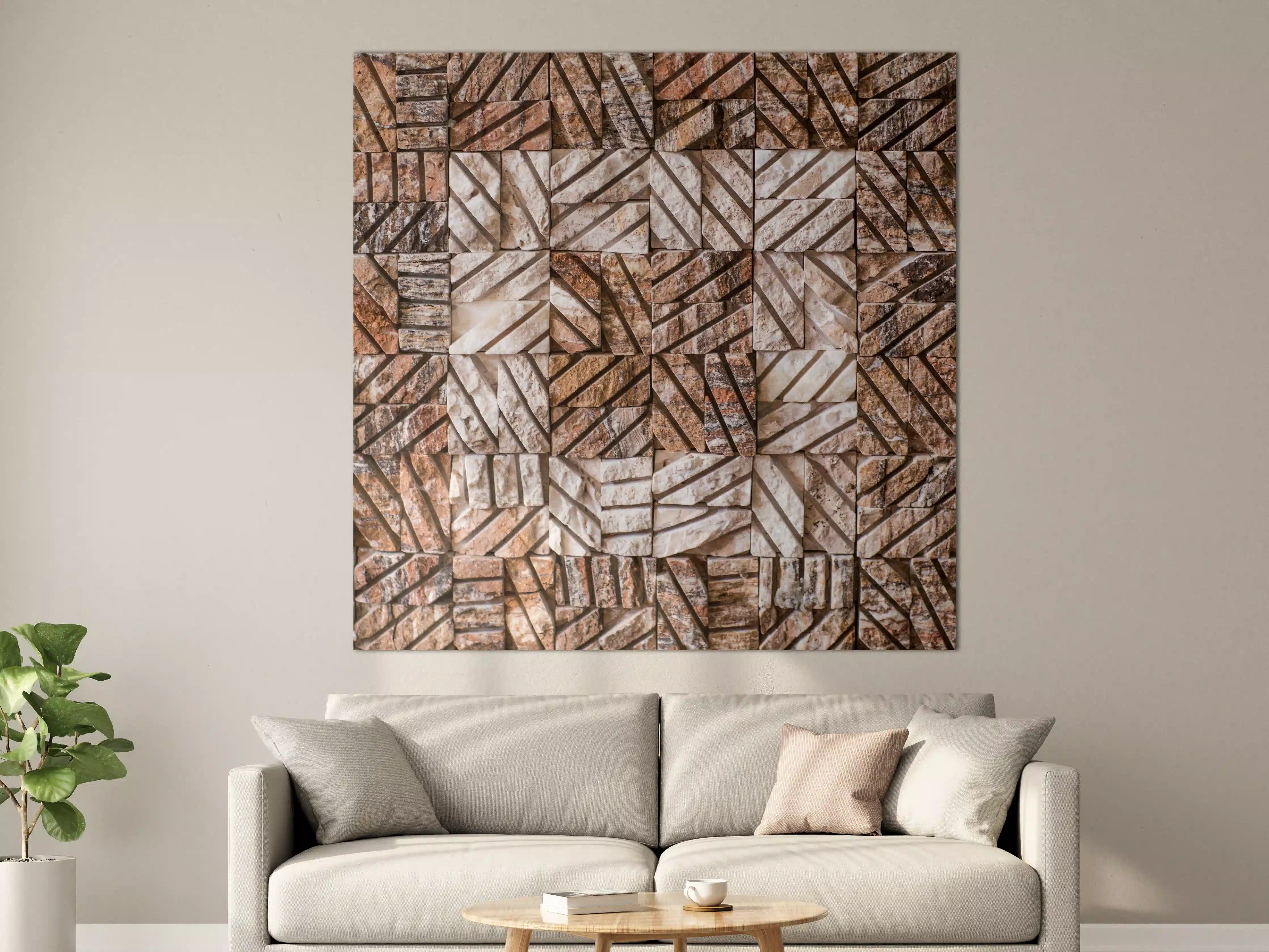 Große Wandbilder - Holzoptik mit Muster und Textur