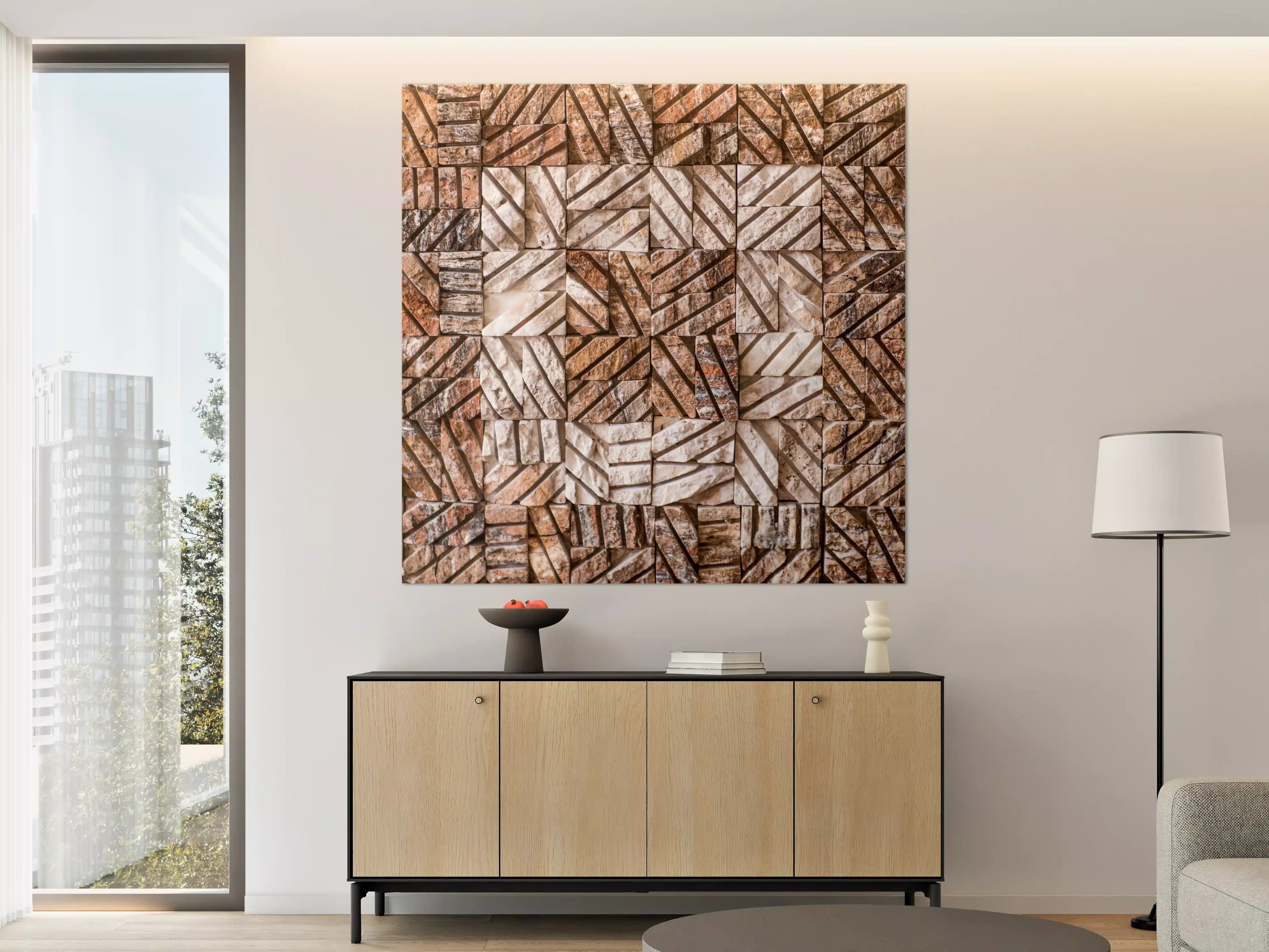 Große Wandbilder - Holzoptik mit Muster und Textur