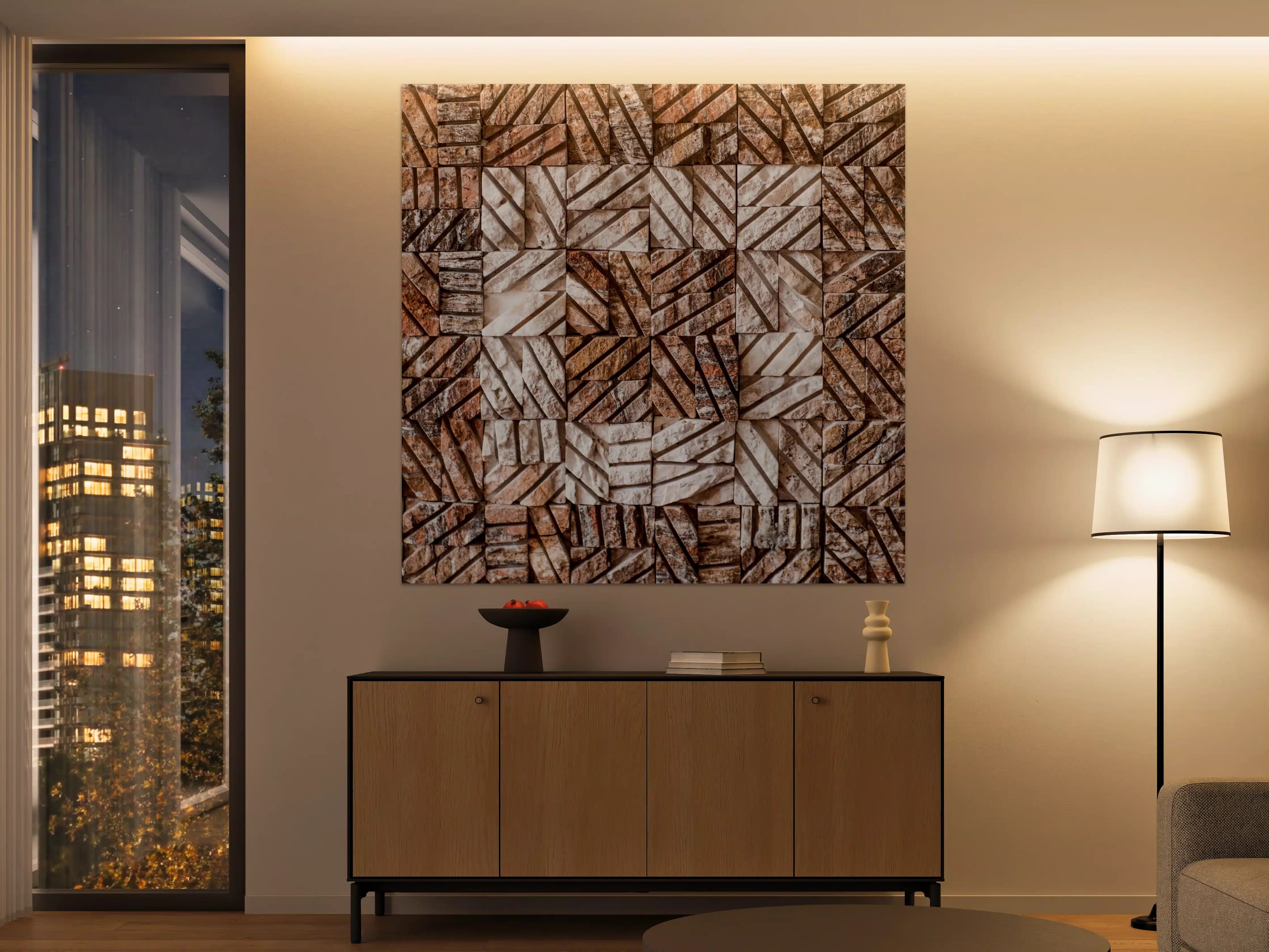 Große Wandbilder - Holzoptik mit Muster und Textur