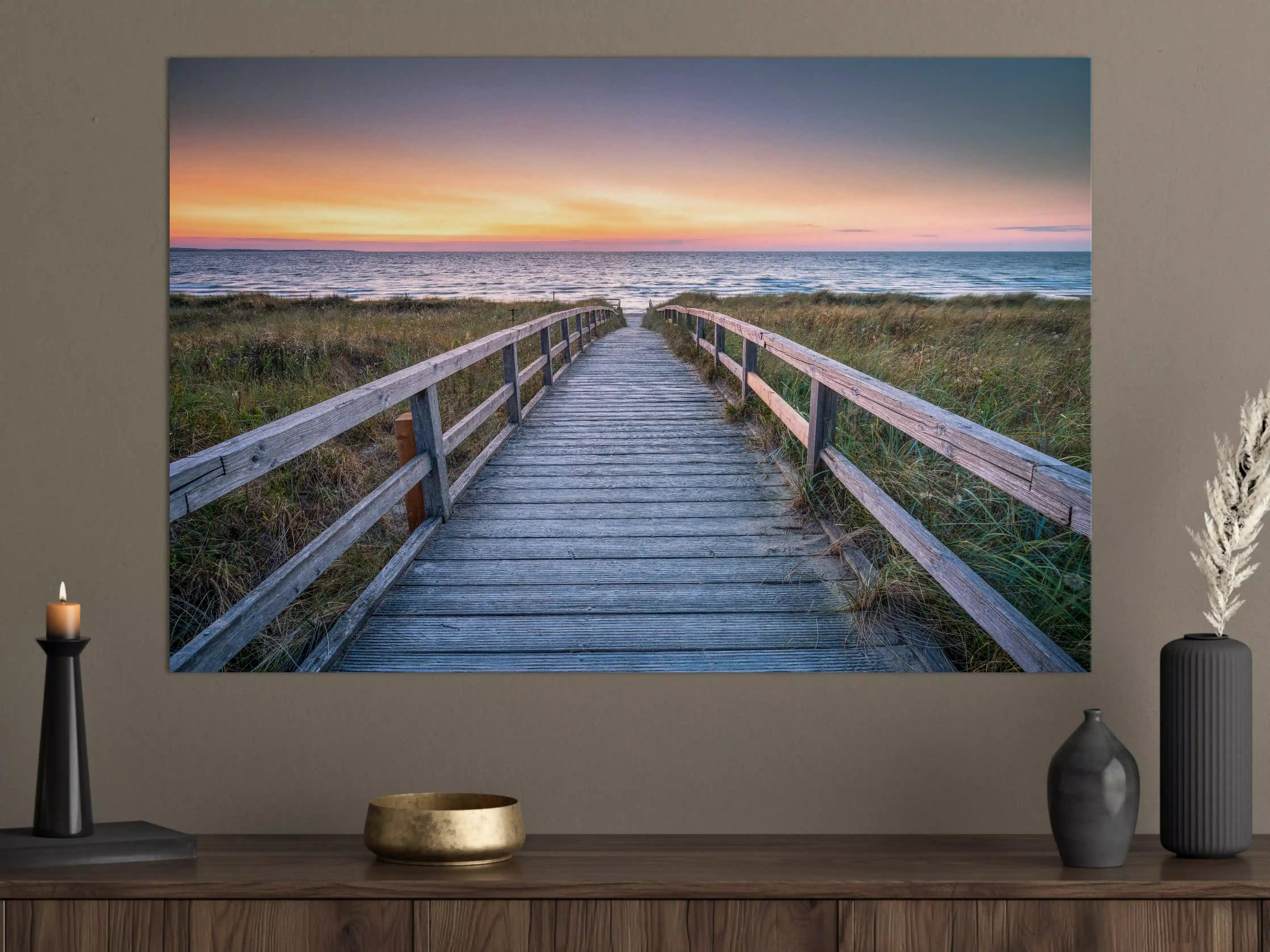 Große Wandbilder - Holzsteg am Strand
