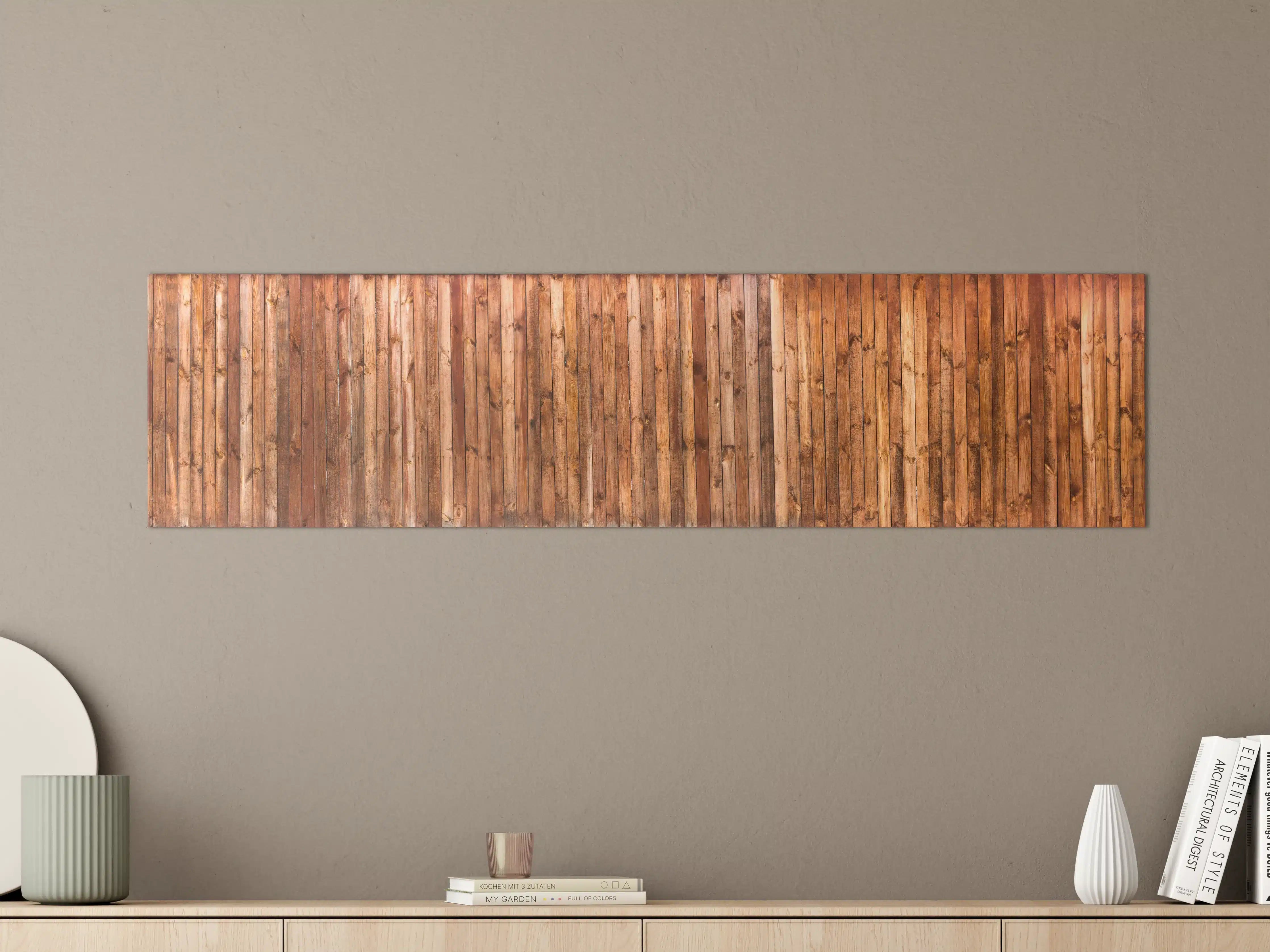 Große Wandbilder - Holzstruktur Planken Panorama