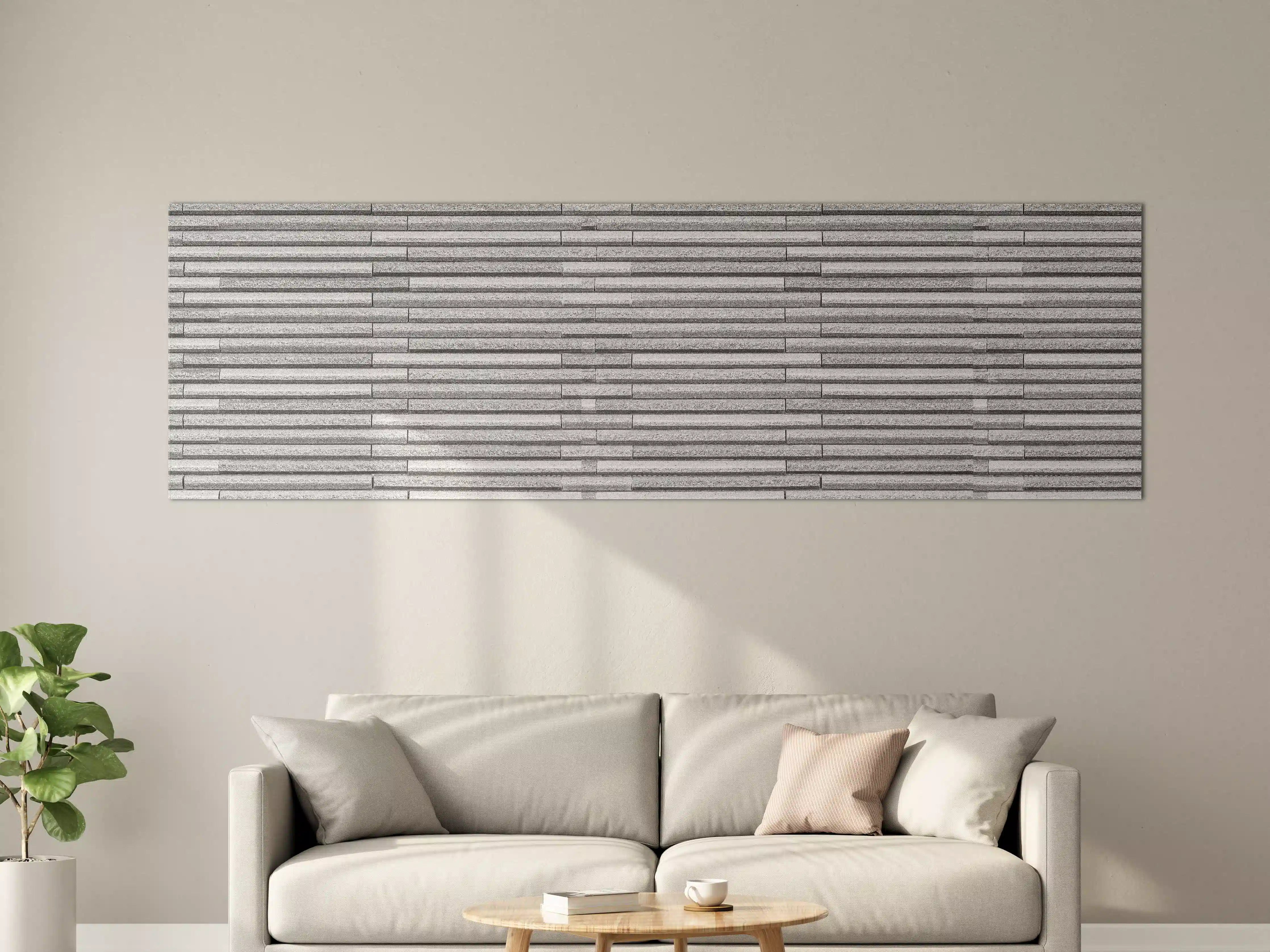 Große Wandbilder - Horizontale weiße Steinwand Textur